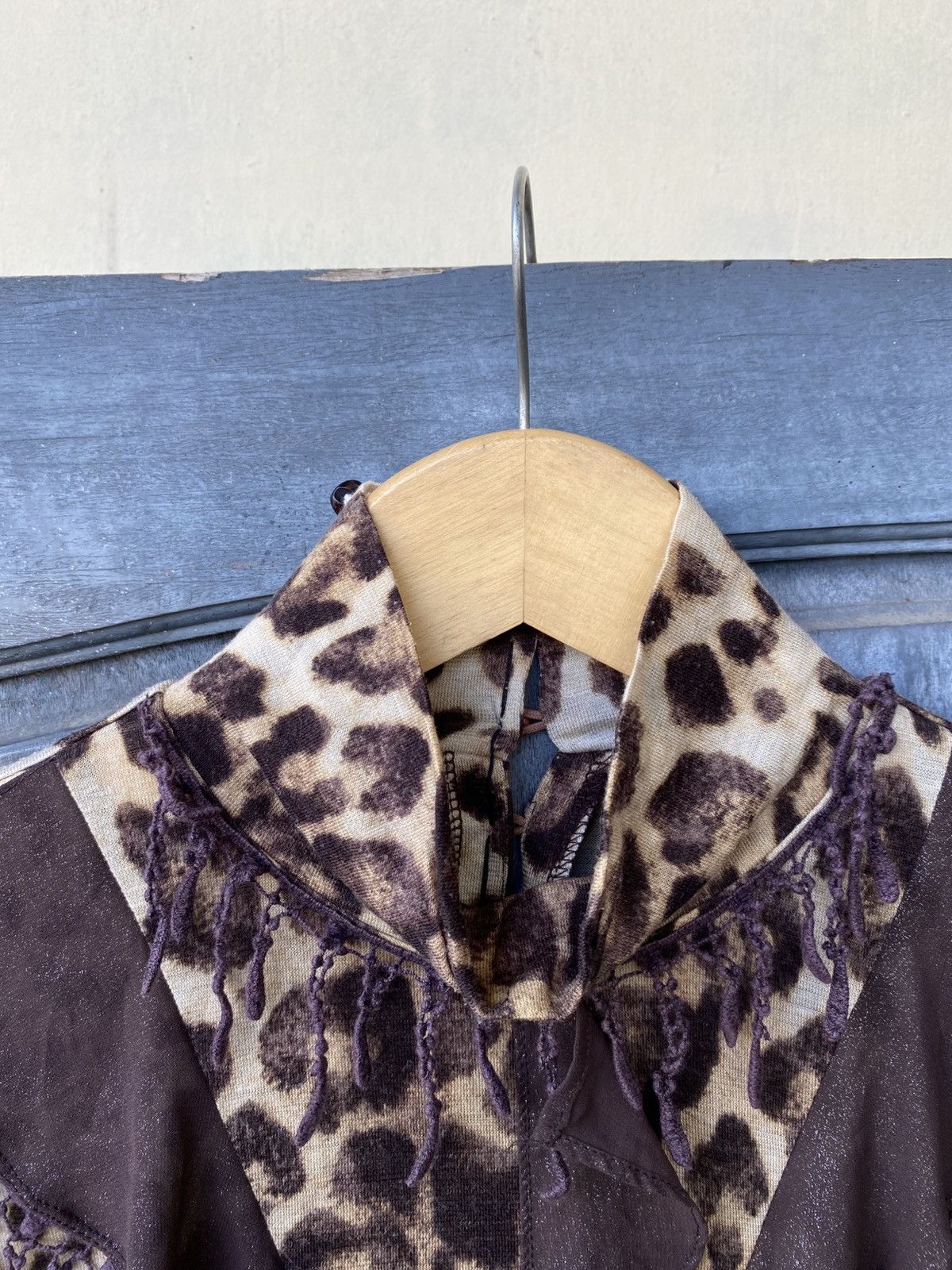 Vintage Vintage Boho Chic Ruffle Leopard Pussy Bow Blouse Japanese Size M / US 6-8 / IT 42-44 - 3 Thumbnail