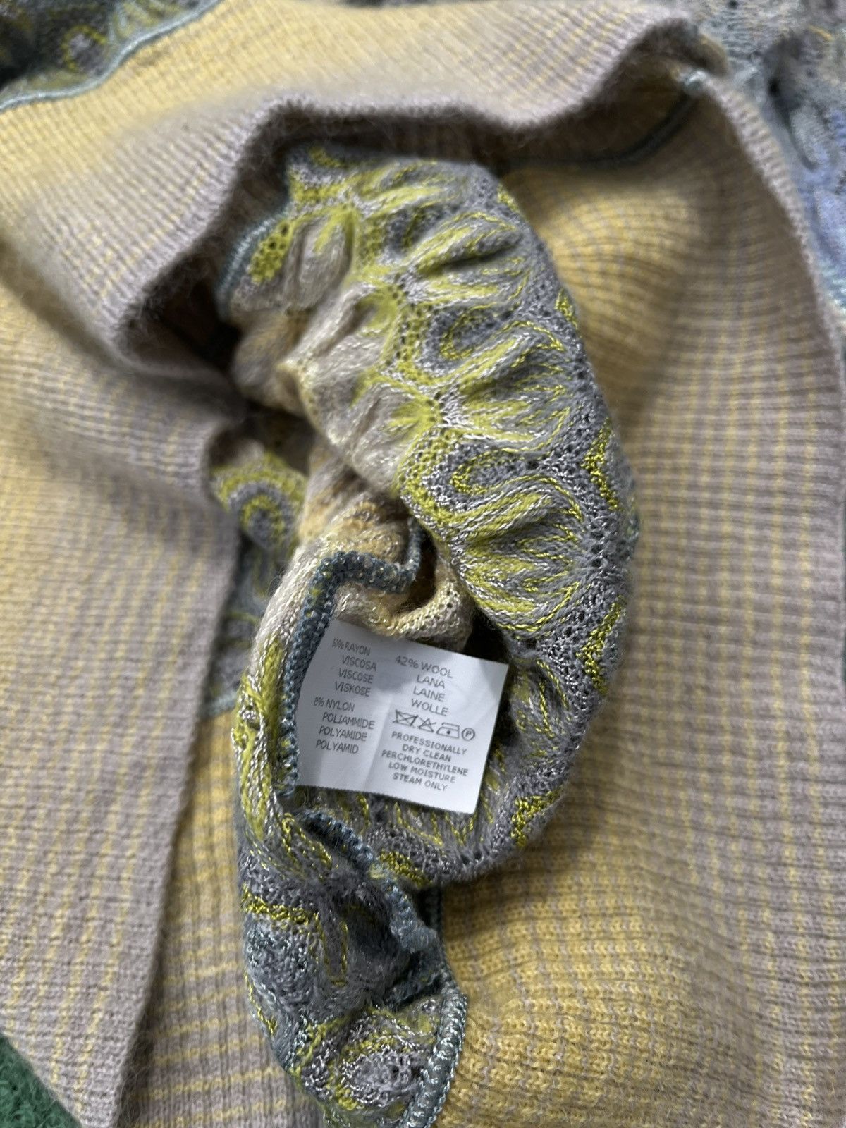 Missoni × Vintage Missoni Orange Label Cardigan Vintage 90s Rayon Wool Size S / US 4 / IT 40 - 5 Thumbnail