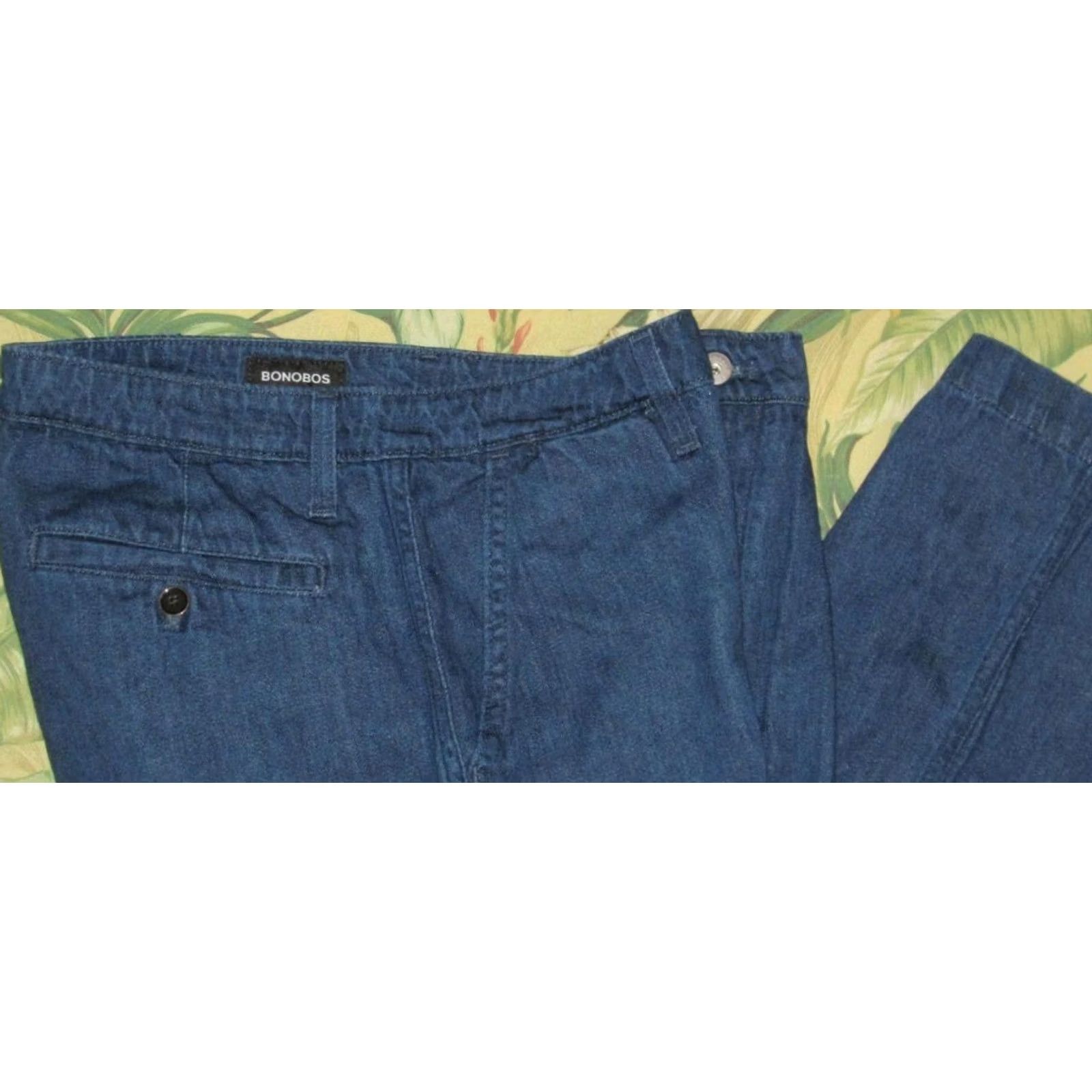Bonobos BONOBOS Blue Hemp Cotton Blend Denim Jeans 32 x 32 Denim Jeans 32 x 32 Mens Boys? Size US 32 / EU 48 - 2 Thumbnail