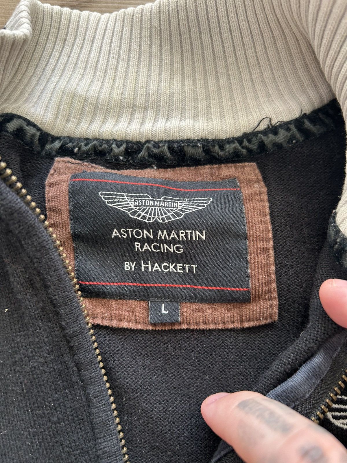 Hackett Hackett Aston Martin Quarter Zip F1 Racing Sweater Size US L / EU 52-54 / 3 - 4 Thumbnail