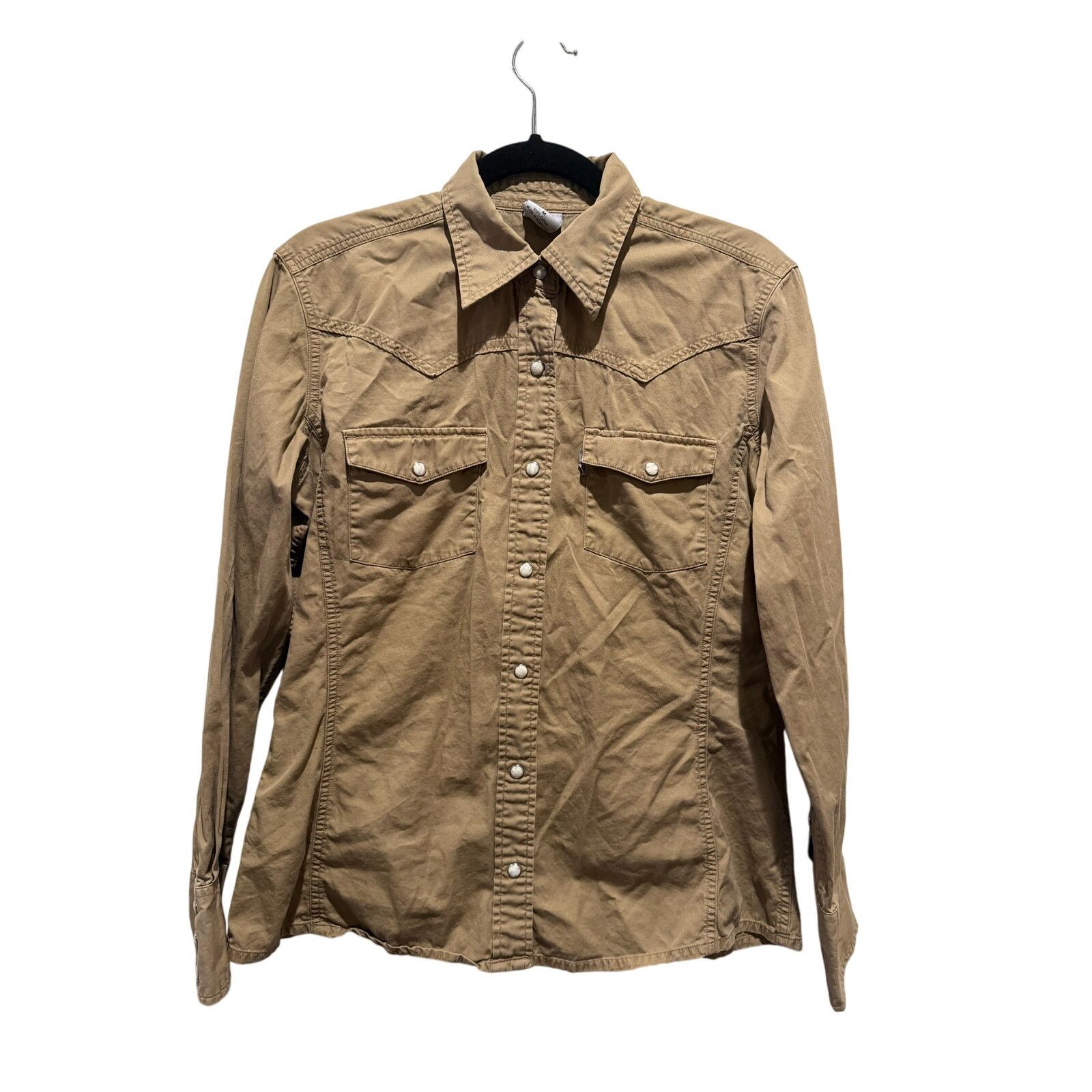 Carhartt Carhartt Western Snap Shirt Tan 100% Cotton Long Sleeve M Size M / US 6-8 / IT 42-44 - 1 Thumbnail