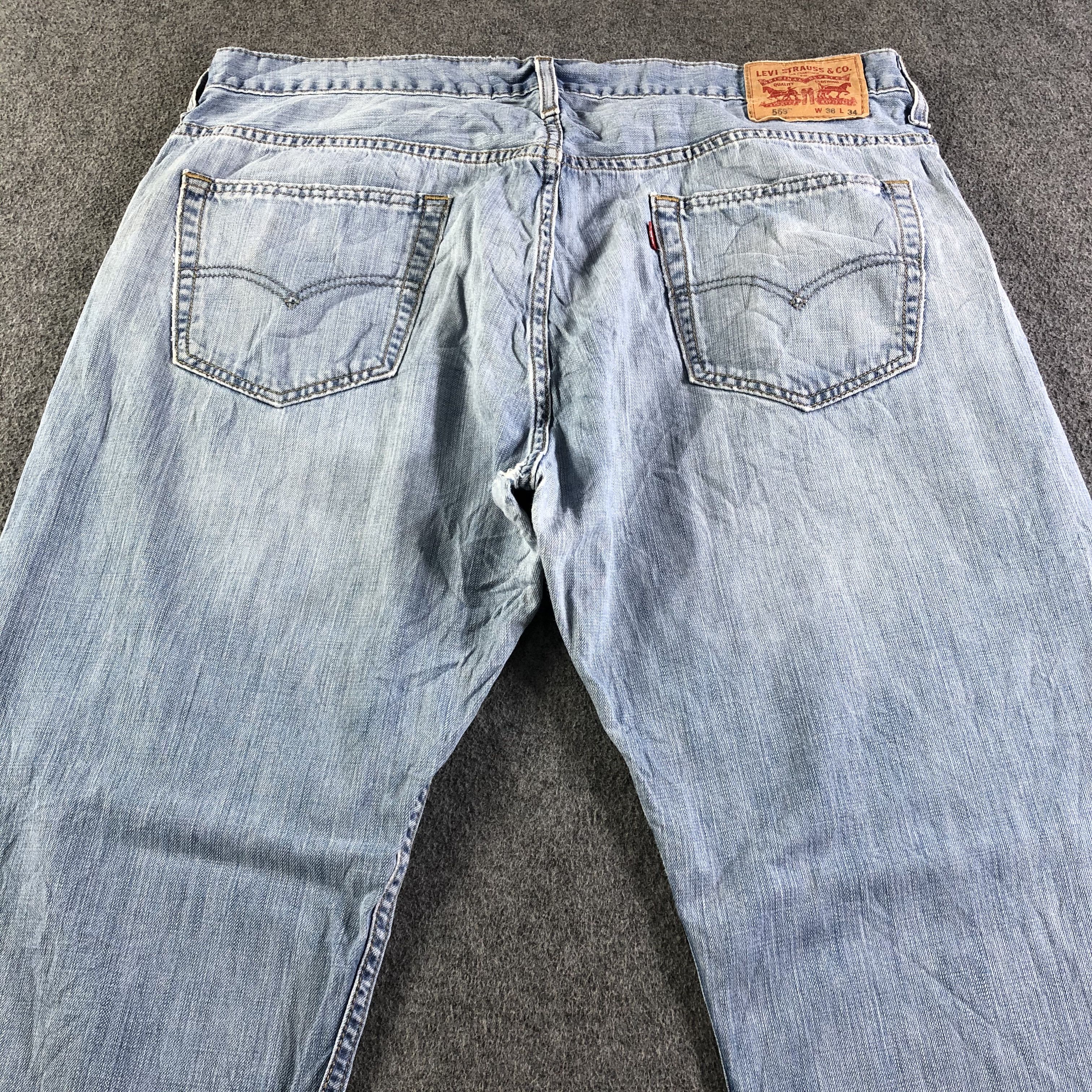 Levi's Vintage Light Wash Levis 569 Jeans-J4396 Size US 38 / EU 54 - 4 Thumbnail