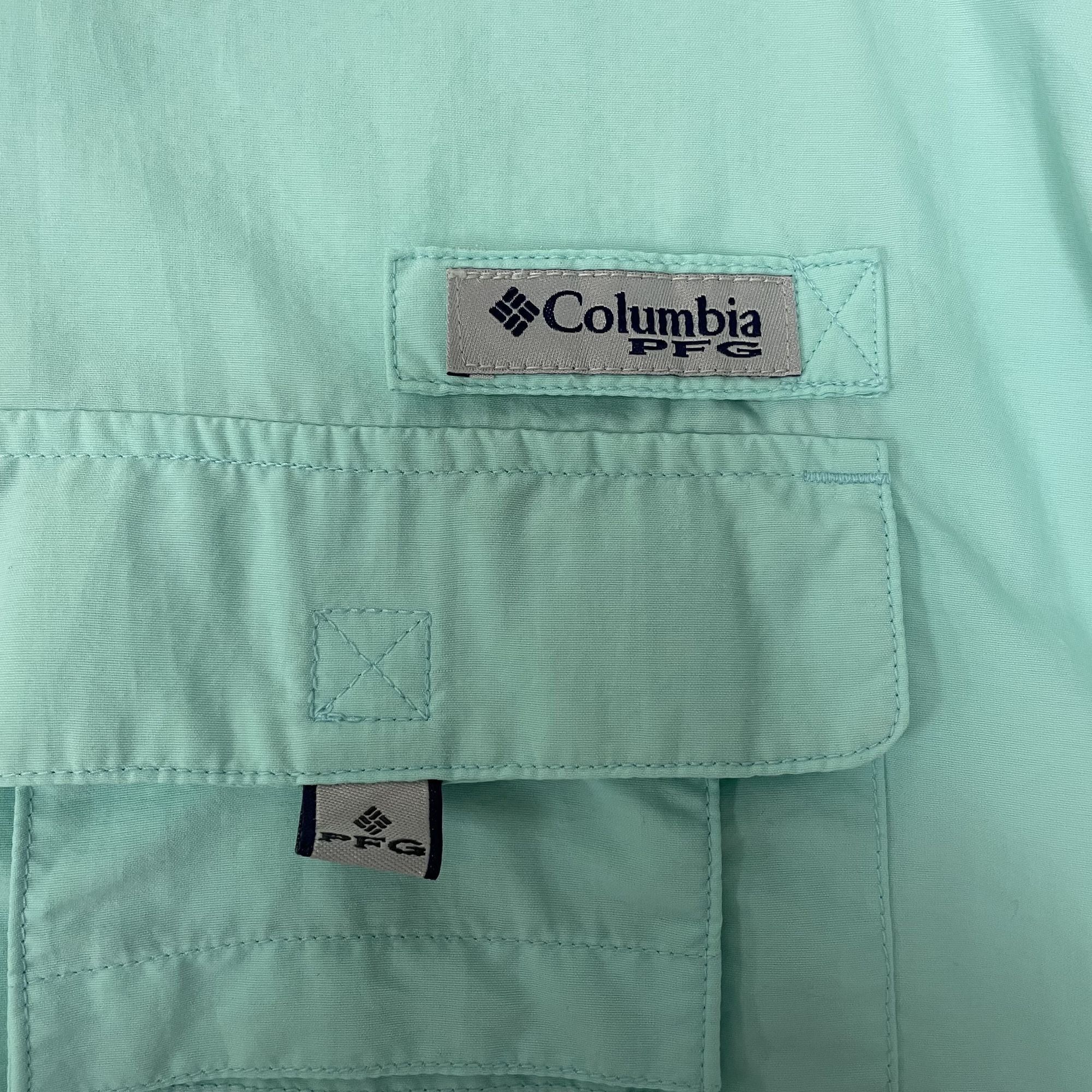 Columbia Columbia Sea Green PFG Pro Fishing VENTED Embroidered Shirt Size US L / EU 52-54 / 3 - 7 Thumbnail
