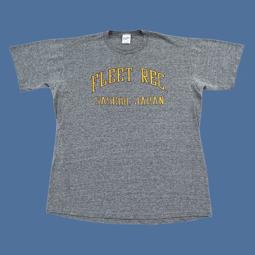 Velva Sheen VINTAGE Velva Sheen US Navy Fleet Rec Sasebo Japan T Shirt Mens L Gray Graphic Print 90s Military Retro Size US L / EU 52-54 / 3 - 1 Thumbnail