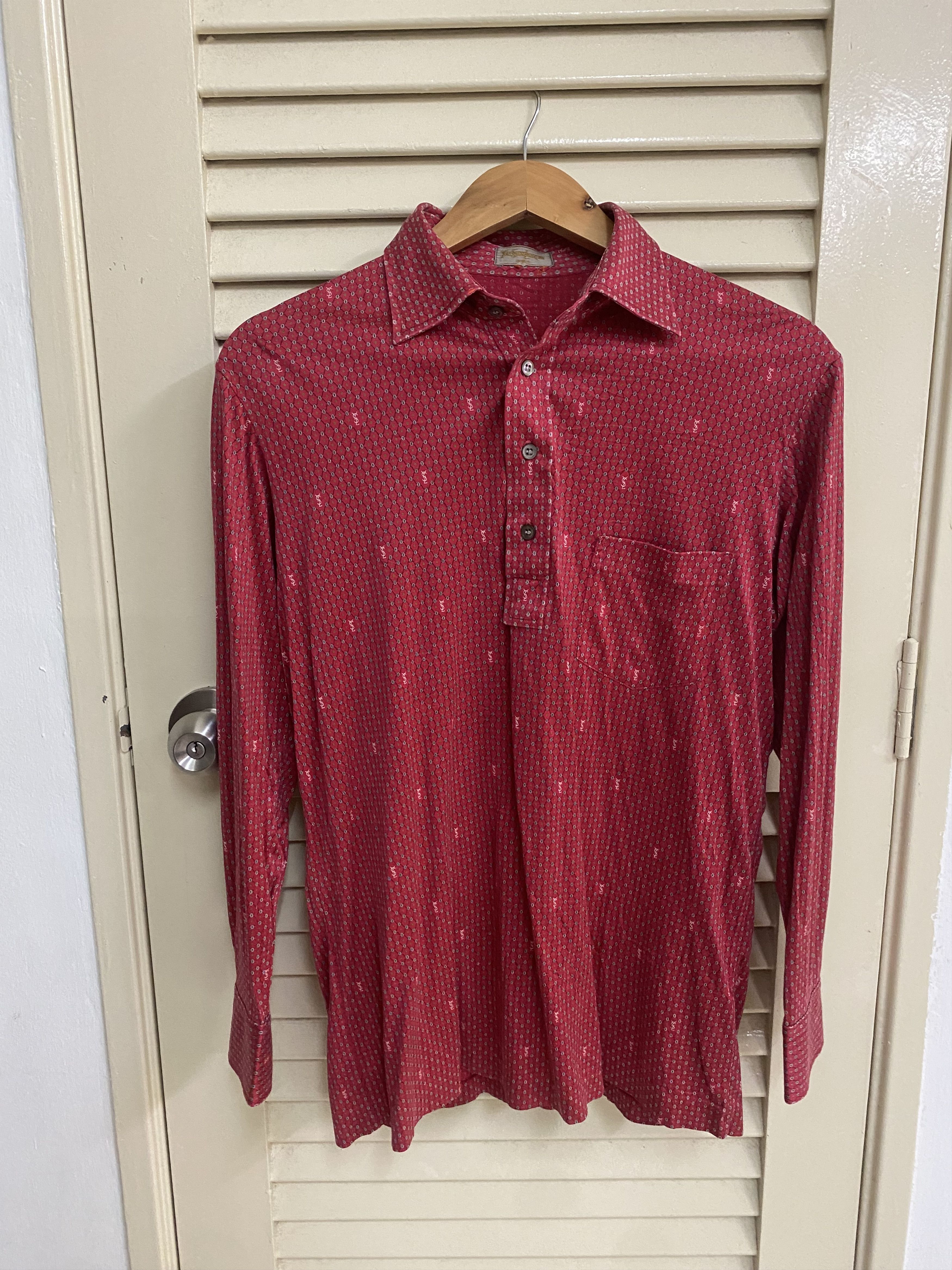 Saint Laurent Paris YSL Monogram Long Sleeve Shirt Lots of 2 Size US M / EU 48-50 / 2 - 10 Thumbnail