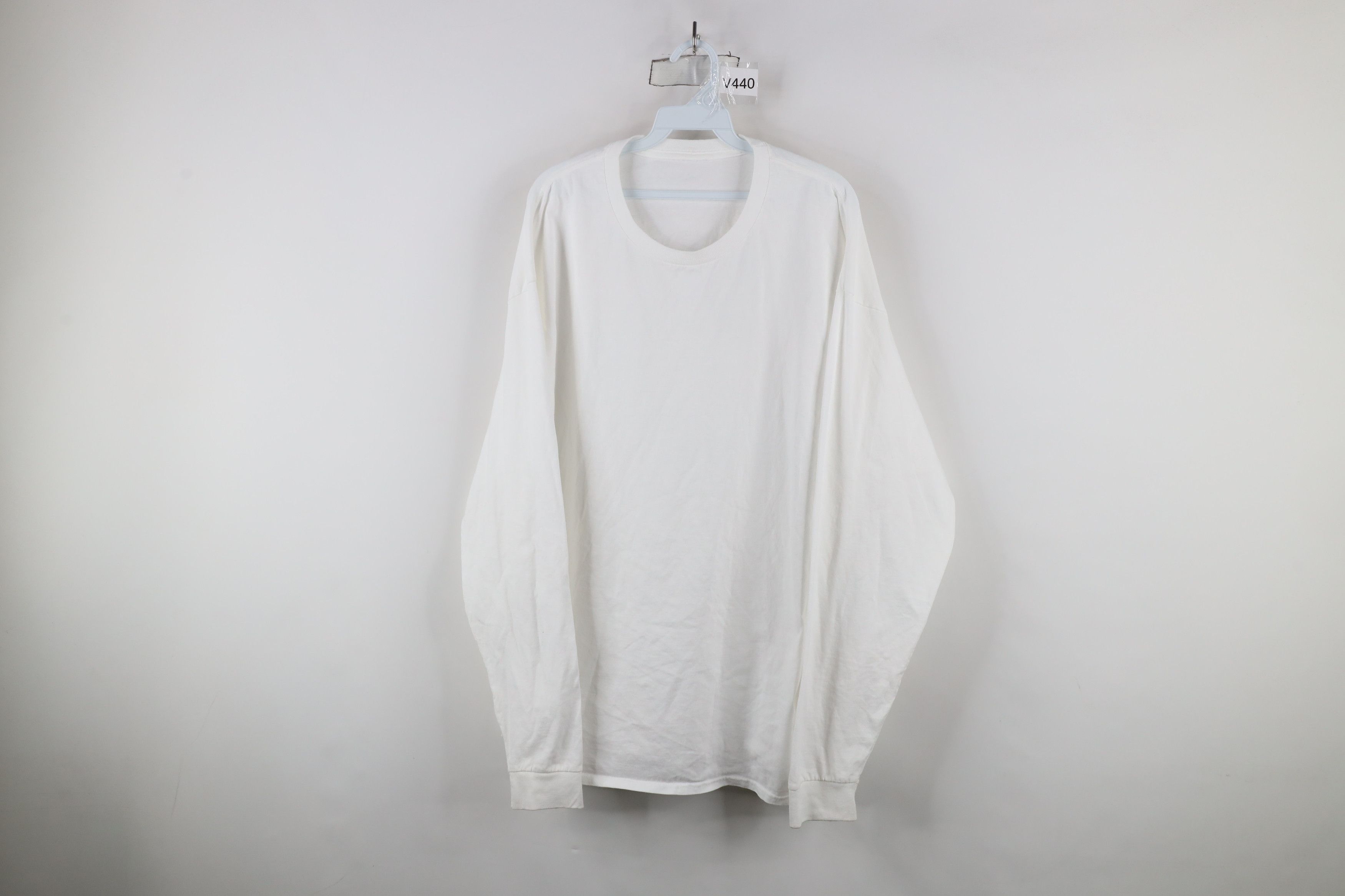 Vintage Vintage 90s Streetwear Cotton Long Sleeve T-Shirt White Size US XXL / EU 58 / 5 - 1 Thumbnail