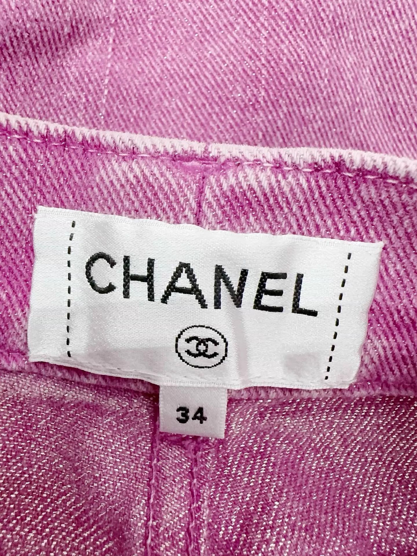 Chanel Chanel 23C Women's High-Waist Denim Pants Size 34 Size 25" / US 0 / IT 36 - 5 Thumbnail