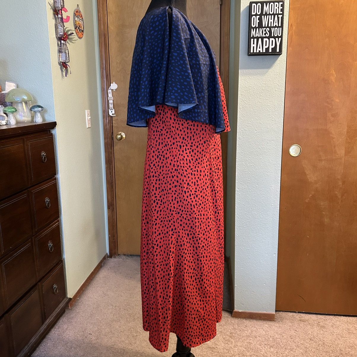 Other Derek Lam Collective color block red blue spotted capelet 44 Size M / US 6-8 / IT 42-44 - 2 Thumbnail