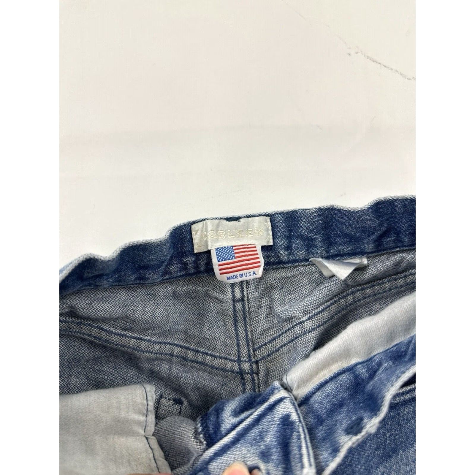 Doublet VINTAGE Carleen Jeans Women’s 00 Tag 2 Blue Two Toned Double Knee USA Denim High Rise Straight Jeans Women Blue USA 00 Carleen Size 24" / US 00 / IT 34 - 6 Thumbnail