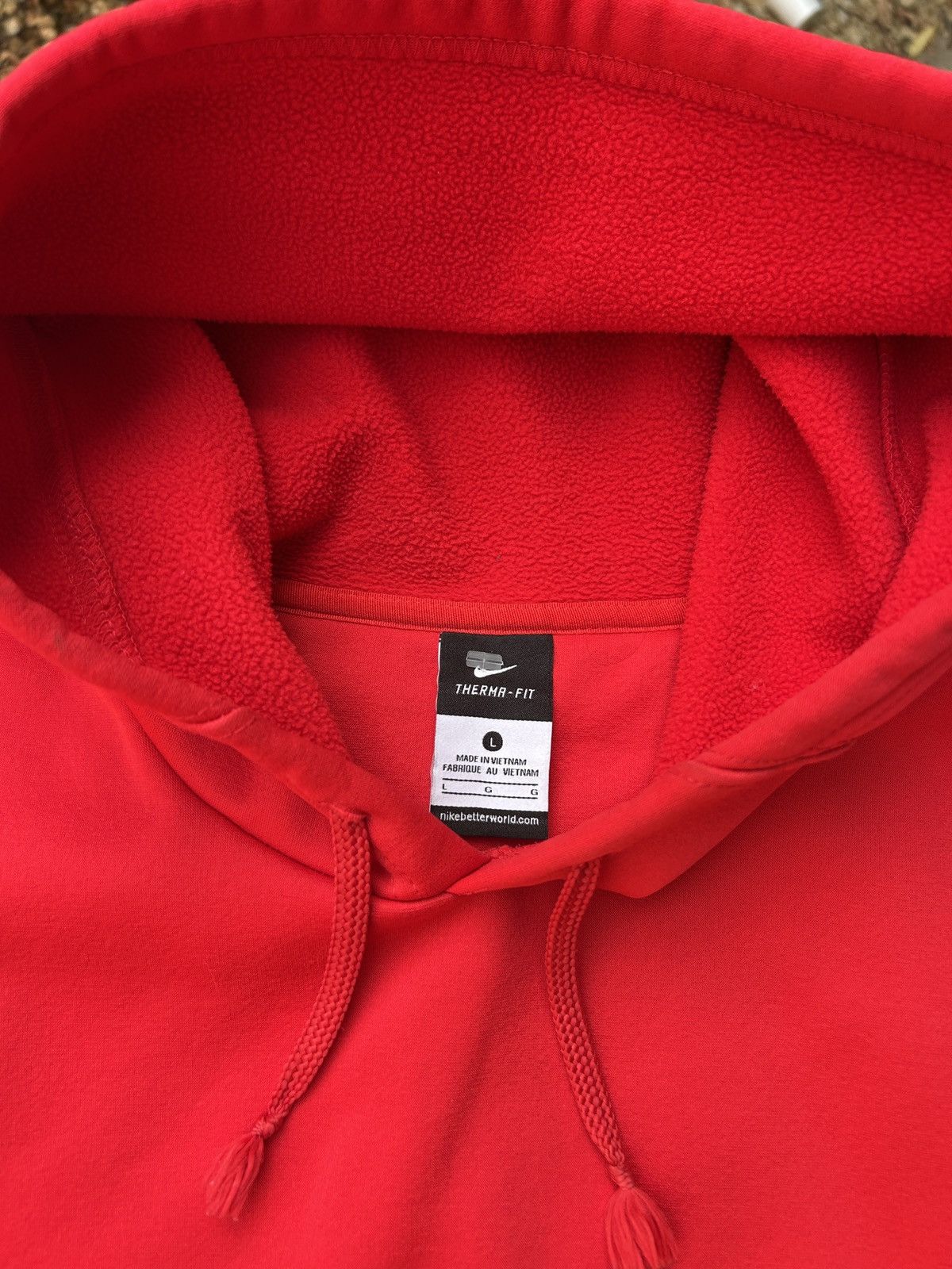 Nike Vintage Red Nike Center Swoosh Hoodie Size US L / EU 52-54 / 3 - 4 Thumbnail
