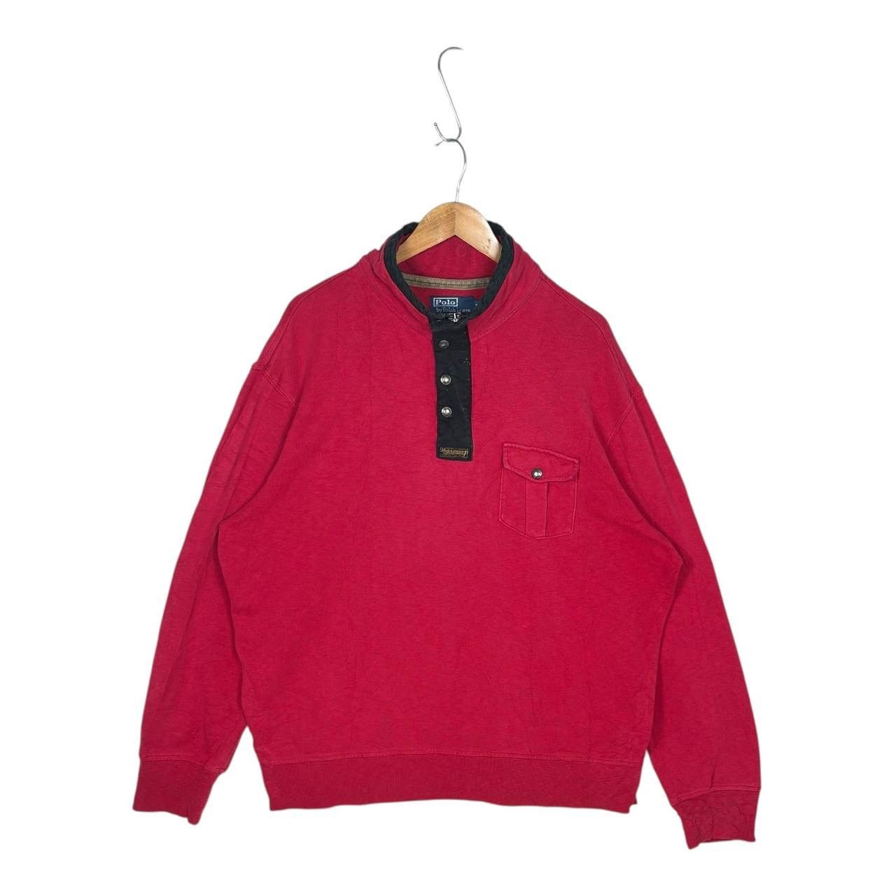 Polo Ralph Lauren Vtg Polo Ralph Lauren 1/4 Zip Pullover XXL Red Talon Size US XXL / EU 58 / 5 - 1 Thumbnail
