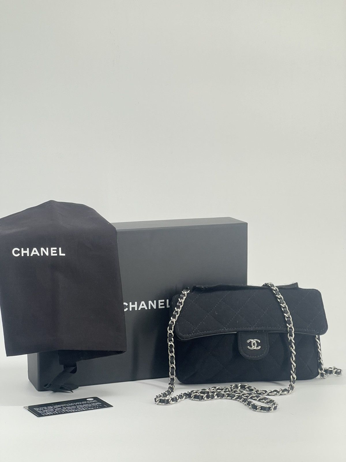 Chanel Chanel Quilted Fabric Foldable Tote Chain Strap Bag Size ONE SIZE - 2 Thumbnail