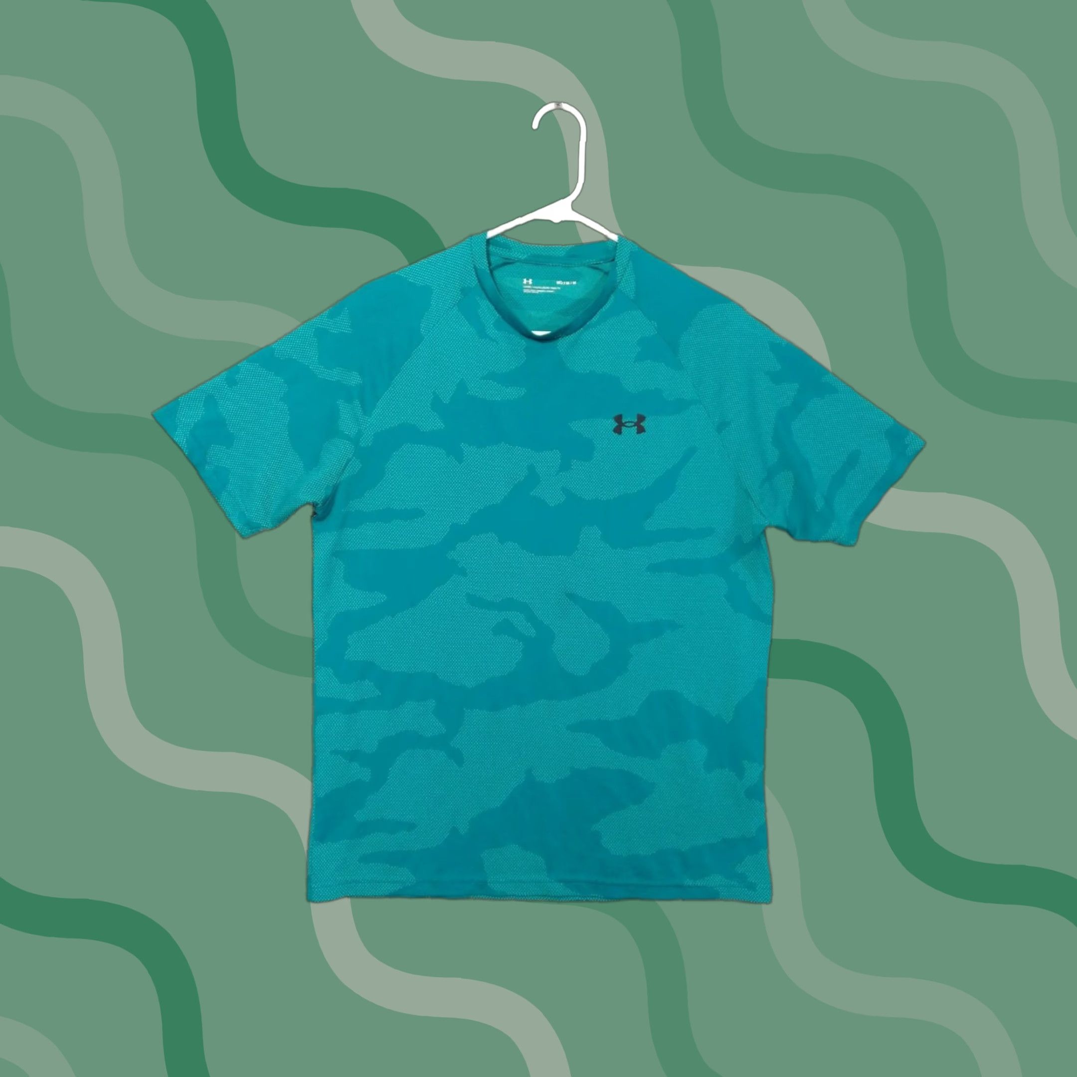 Under Armour Under Armour Shirt Mens Medium Blue Camo Velocity Jacquard Short Sleeve Loose Size US M / EU 48-50 / 2 - 1 Thumbnail