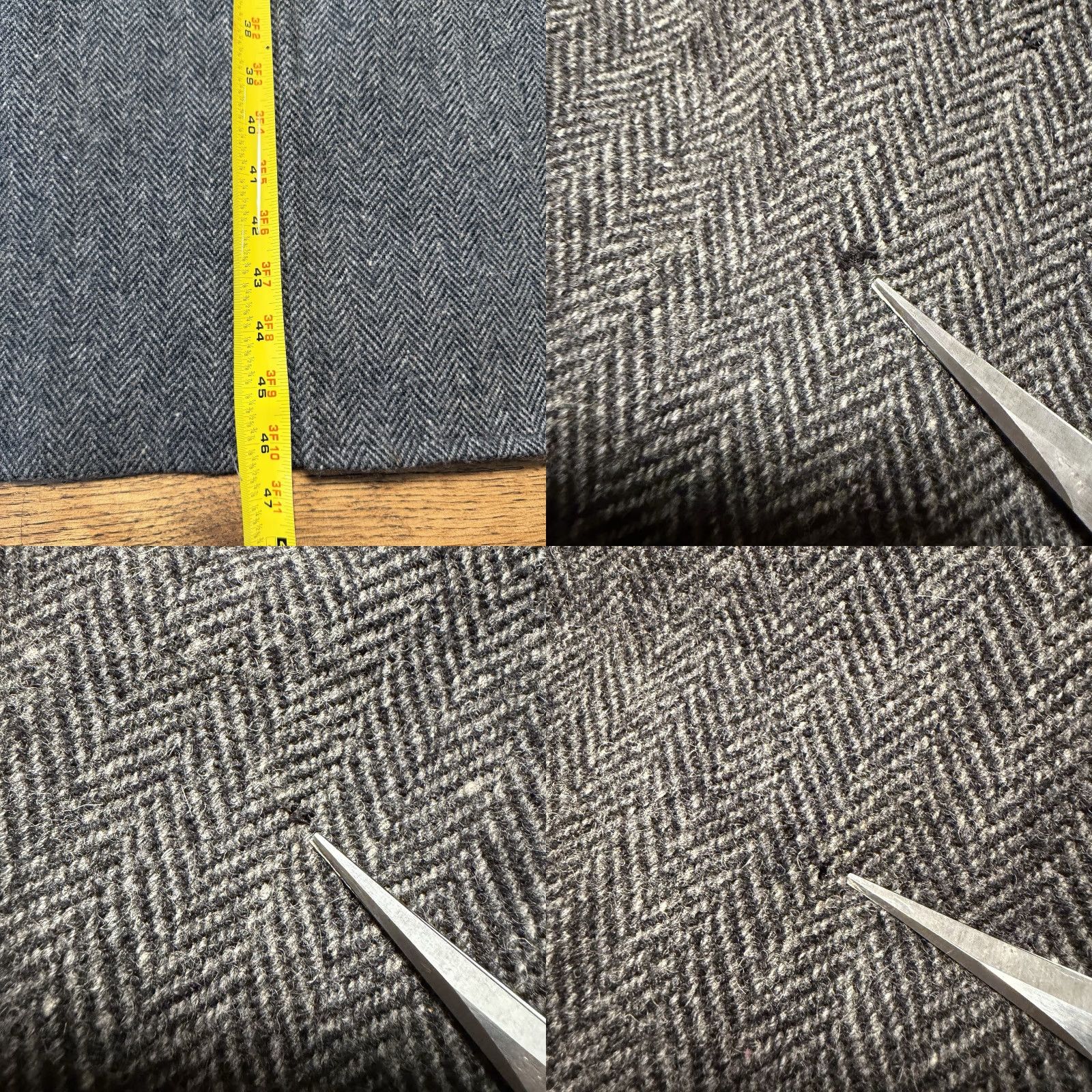 London Fog VINTAGE London Fog Overcoat Men 42L Tweed Herringbone Wool Heavy Academia Trench USA Coat Long 80s 90s College Preppy Wool Black Gray Mens Size US S / EU 44-46 / 1 - 10 Thumbnail
