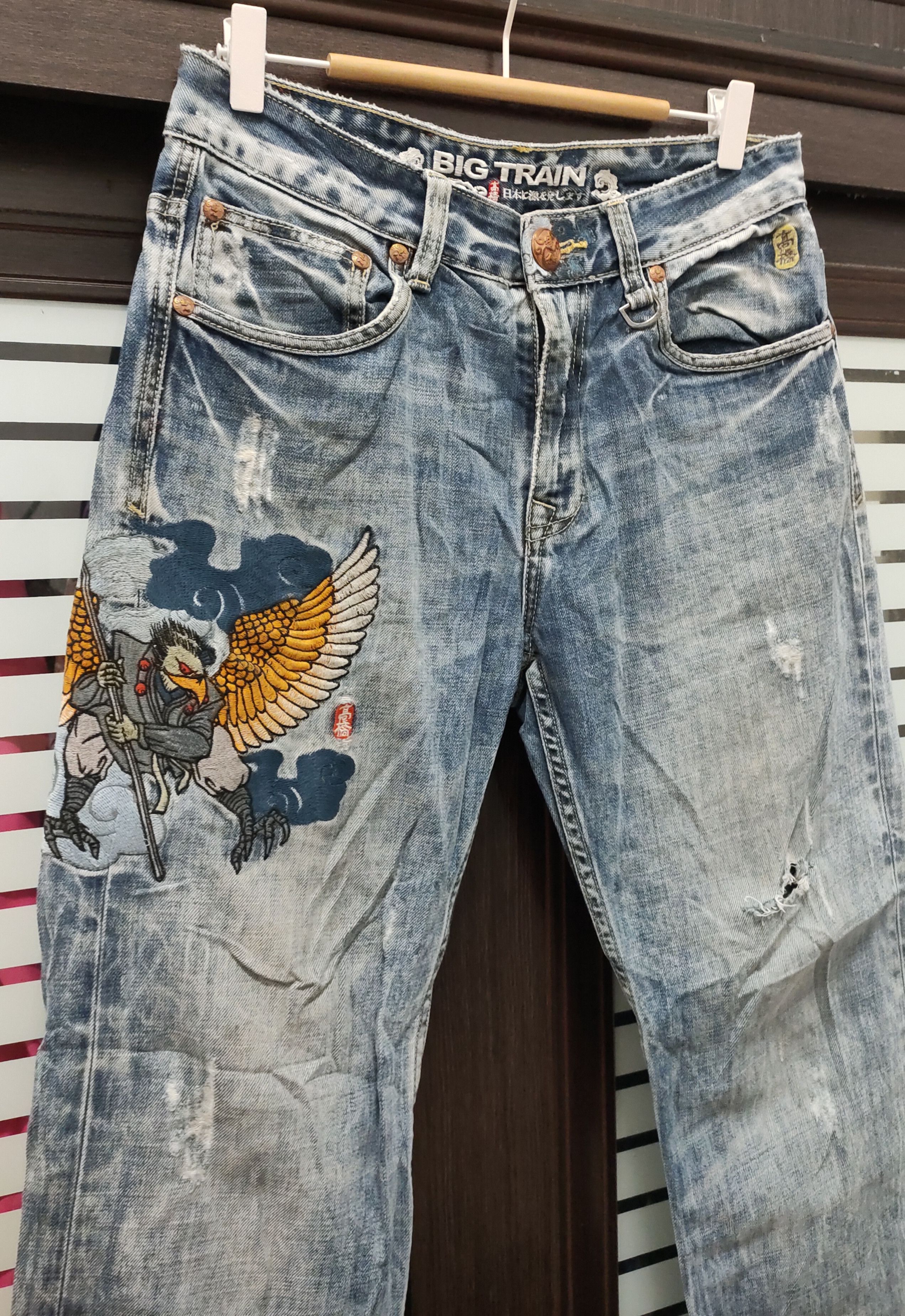 Japanese Brand 💥Japanese Brand Distressed Osaka Big Train Takahashi 💥 Size US 32 / EU 48 - 1 Thumbnail