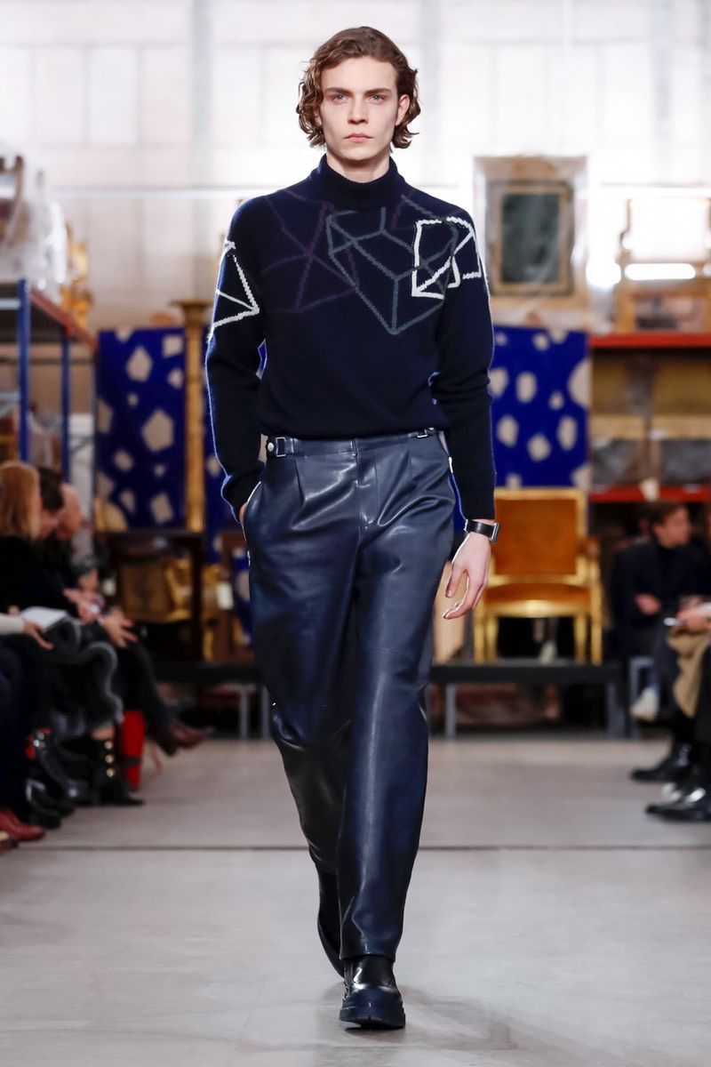 Hermes $3600 FW19 Runway Cashmere Abstract Turtleneck Size US S / EU 44-46 / 1 - 1 Thumbnail