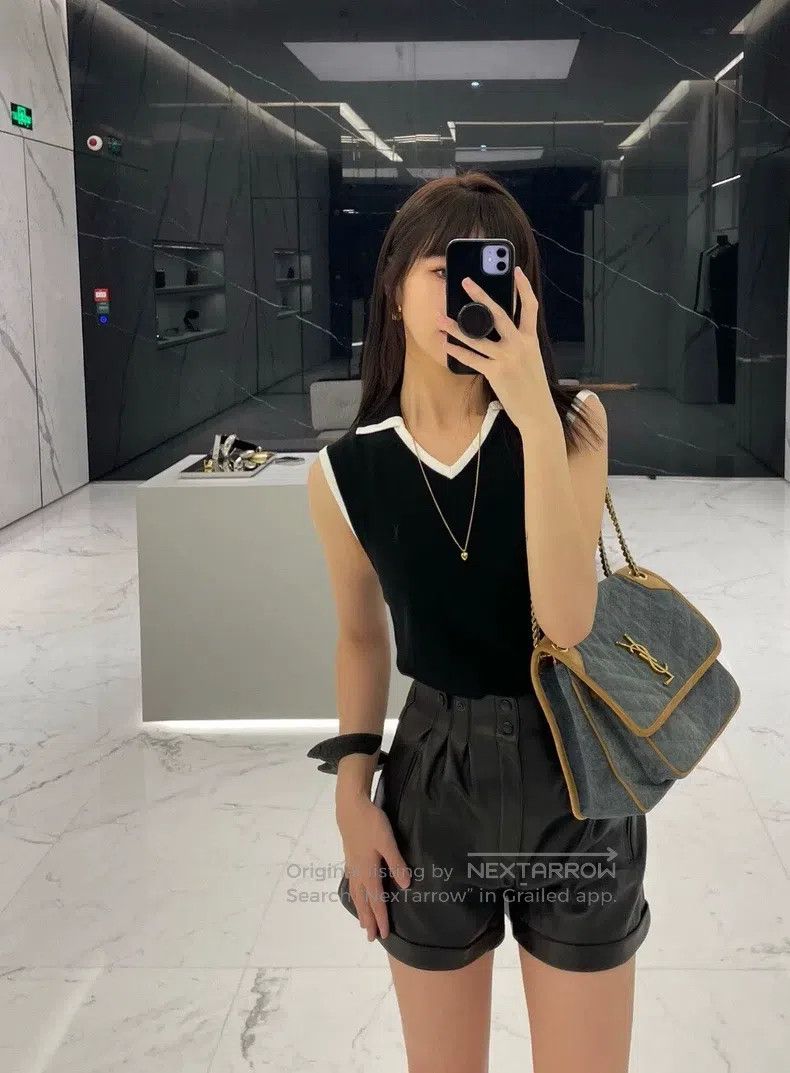 Saint Laurent Paris Saint Laurent Paris Black Lamb Leather Shorts Size 39" - 7 Thumbnail