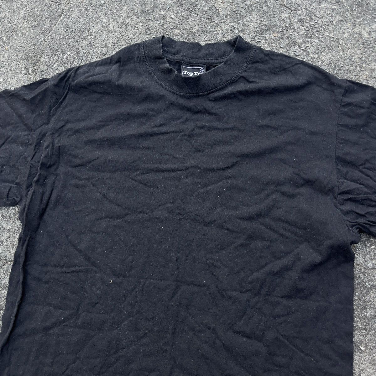 Vintage Vintage Y2K Blank BLACK T Shirt Size US M / EU 48-50 / 2 - 2 Thumbnail