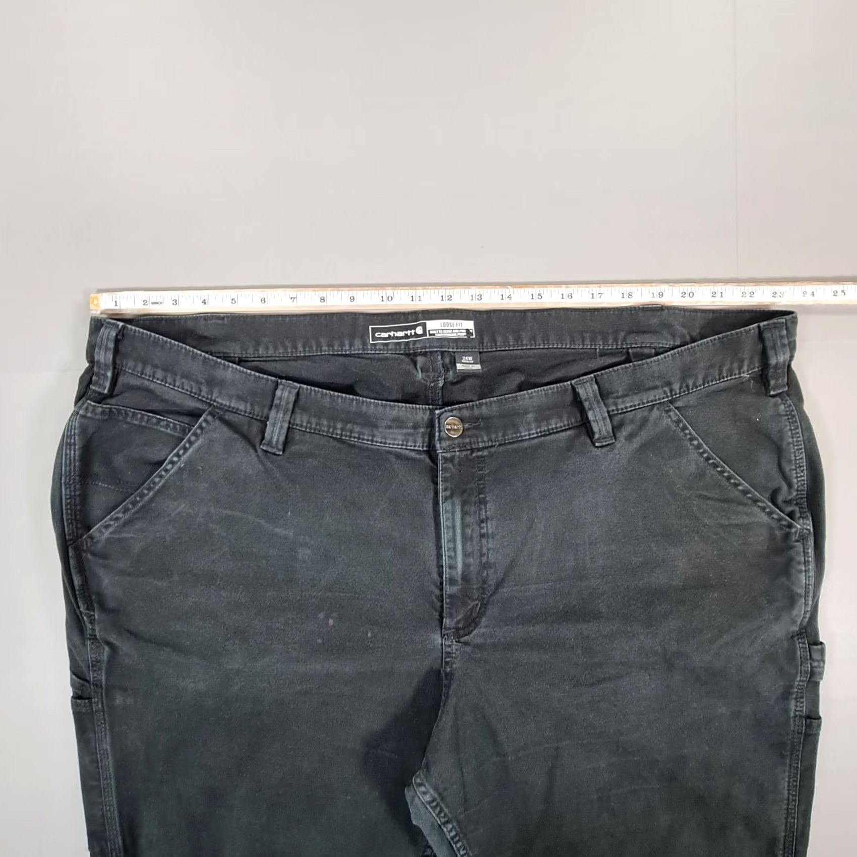 Carhartt VINTAGE Carhartt Womens Carpenter Trousers Black W48 L30 Loose Fit Rugged Flex Pants 24W Size 42" / US 20 - 6 Thumbnail