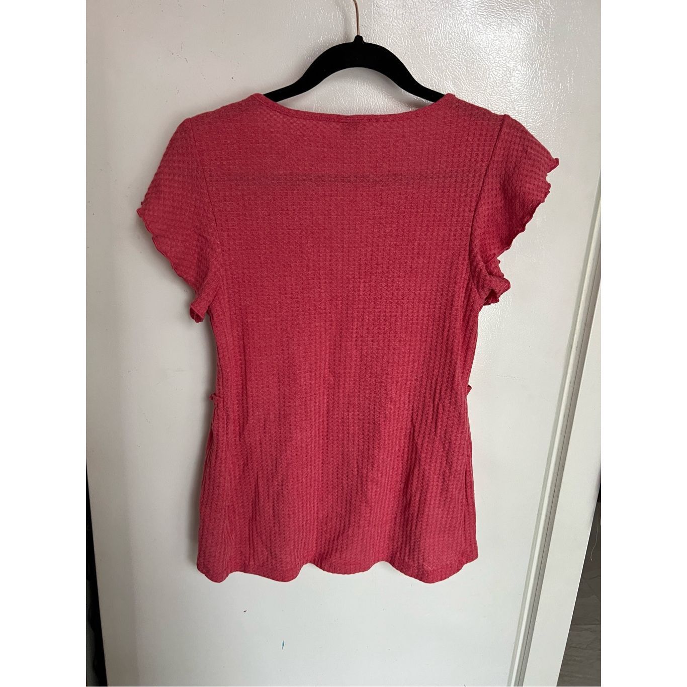 Shein Shein Pink Waffle Knit Top Woman’s Size Large Size L / US 10 / IT 46 - 5 Thumbnail