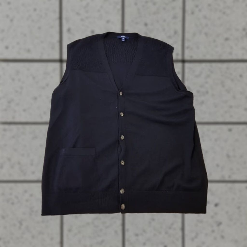 Faconnable Façonnable Vest Mens 2XL Black Wool Size US XXL / EU 58 / 5 - 1 Thumbnail