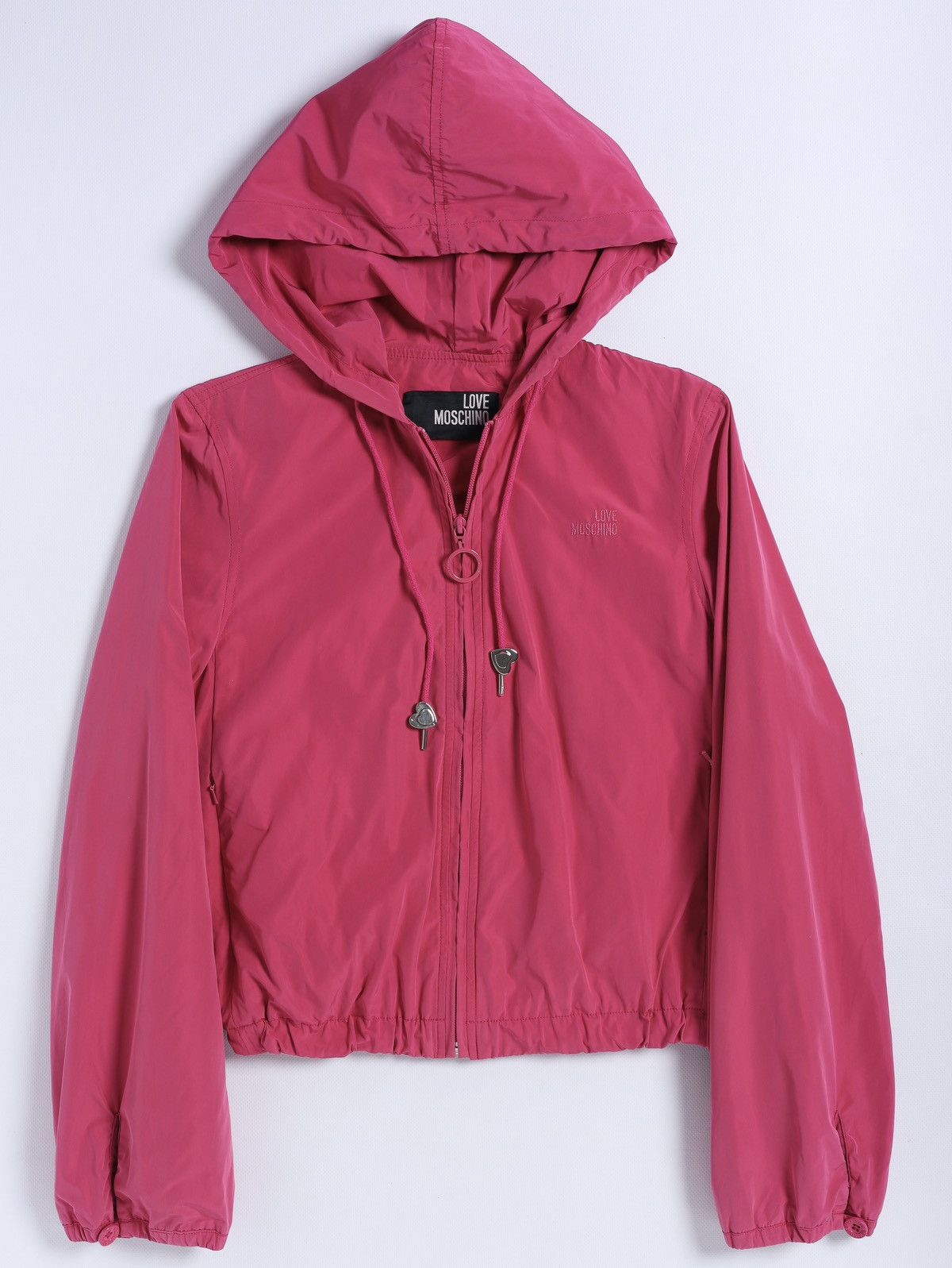 Love Moschino Love Moschino Nylon Crop Jacket Pink Size L / US 10 / IT 46 - 1 Thumbnail
