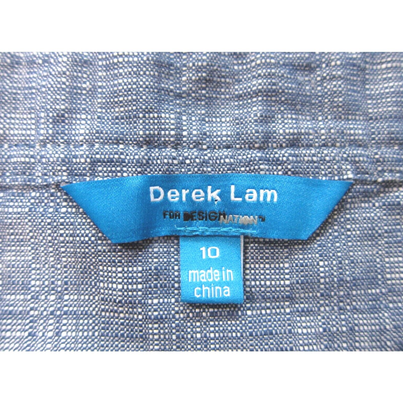 Vintage Derek Lam Cotton Blue Button Sheath Straight Tunic Pocket Tank Sundress Women 10 Size L / US 10 / IT 46 - 3 Thumbnail