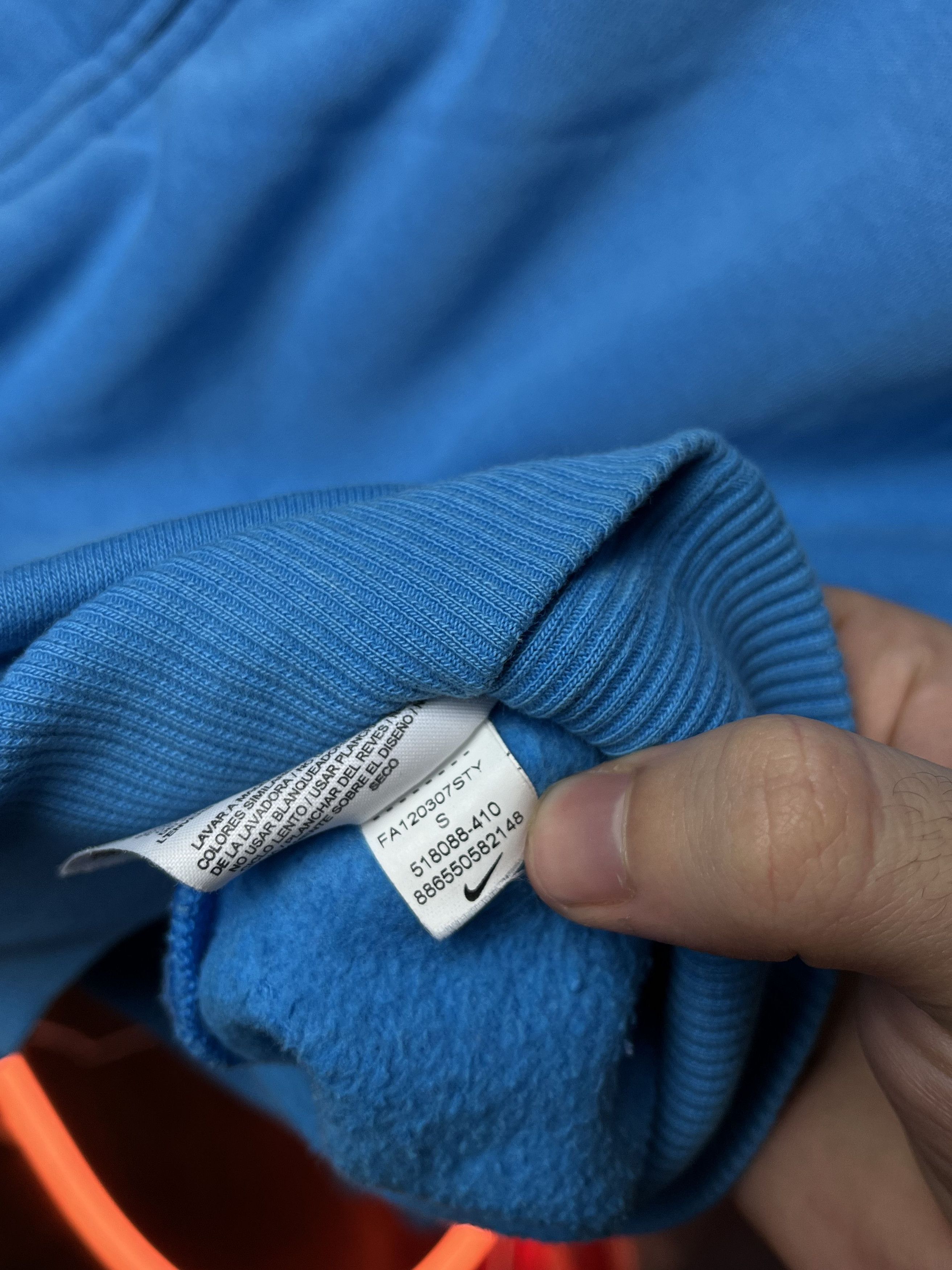 Nike × Vintage Nike Blue Centerlogo Full-Zip Jacket Size US S / EU 44-46 / 1 - 8 Thumbnail
