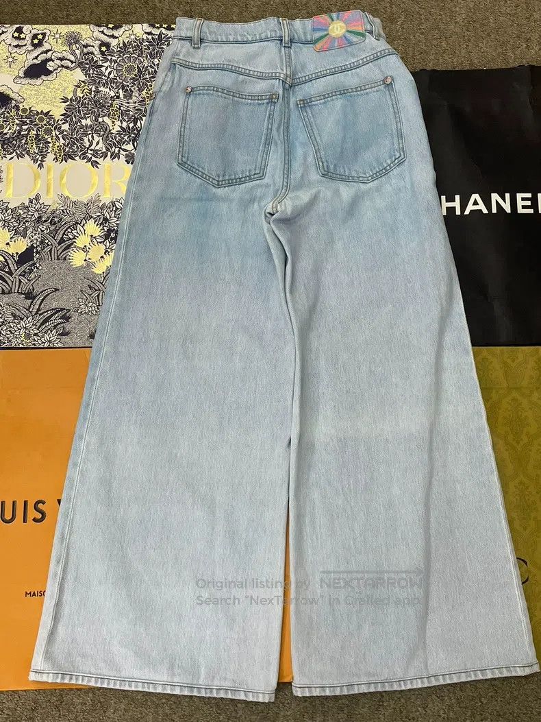 Chanel Chanel 24C blue gradient denim wide-leg trousers Size 42" / US 20 - 3 Thumbnail