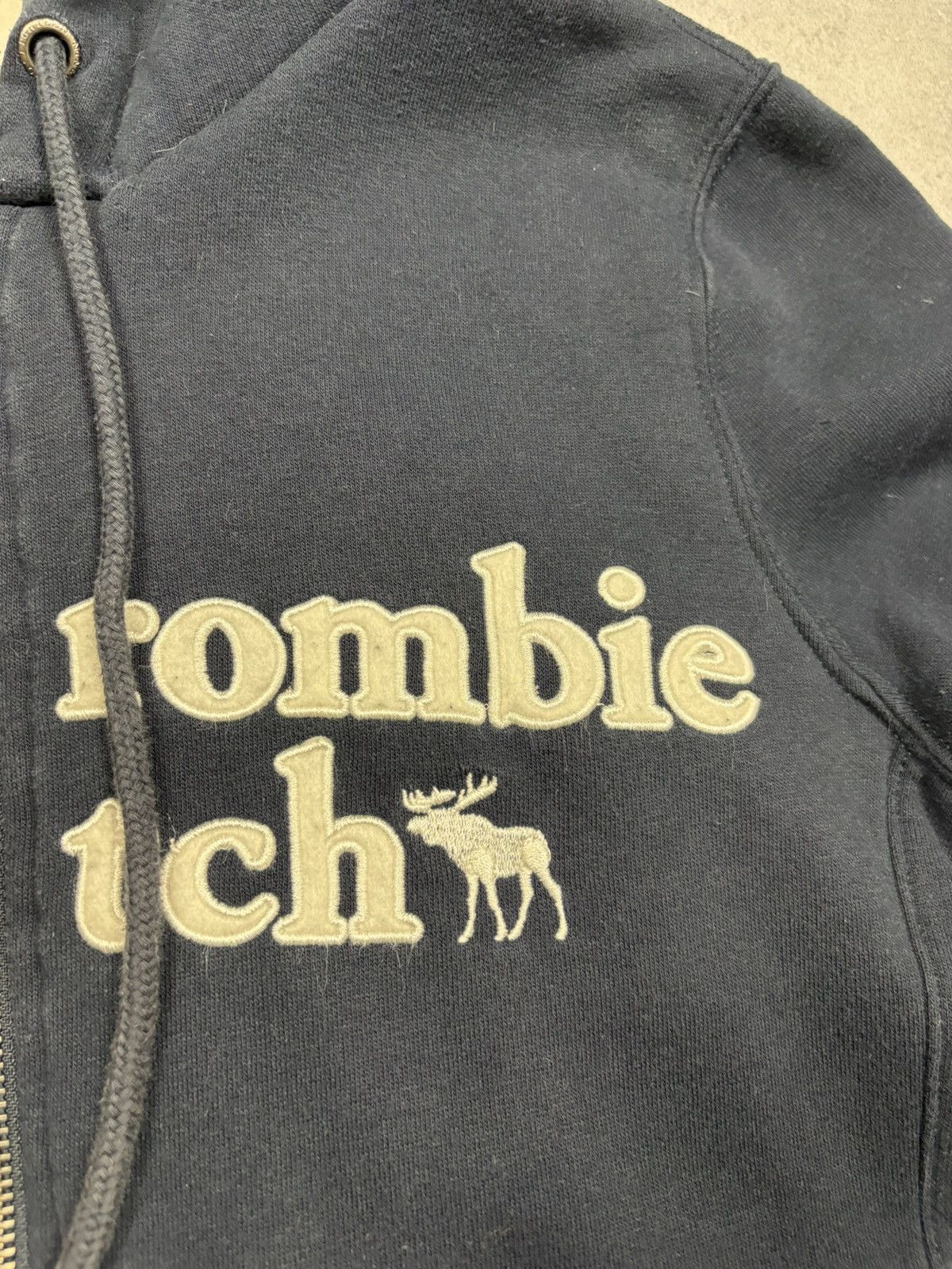 Abercrombie & Fitch Abercrombie & Fitch Fuzzy Sherpa Zip Hoodie Navy Y2K Vintage Size US M / EU 48-50 / 2 - 11 Thumbnail