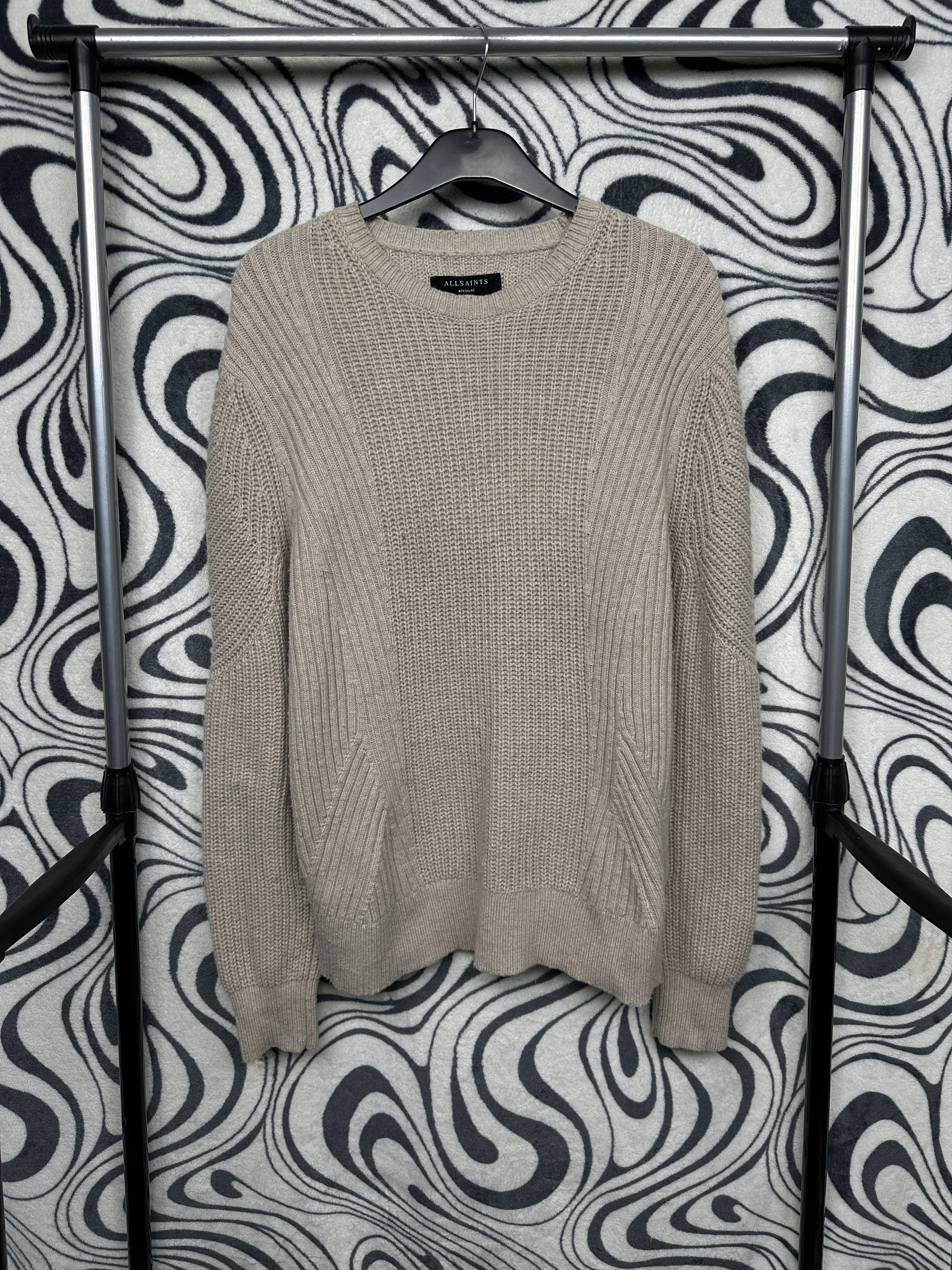 Allsaints Allsaints Mens Hiren Crew Neck Wool Knit Sweater Size US M / EU 48-50 / 2 - 1 Thumbnail