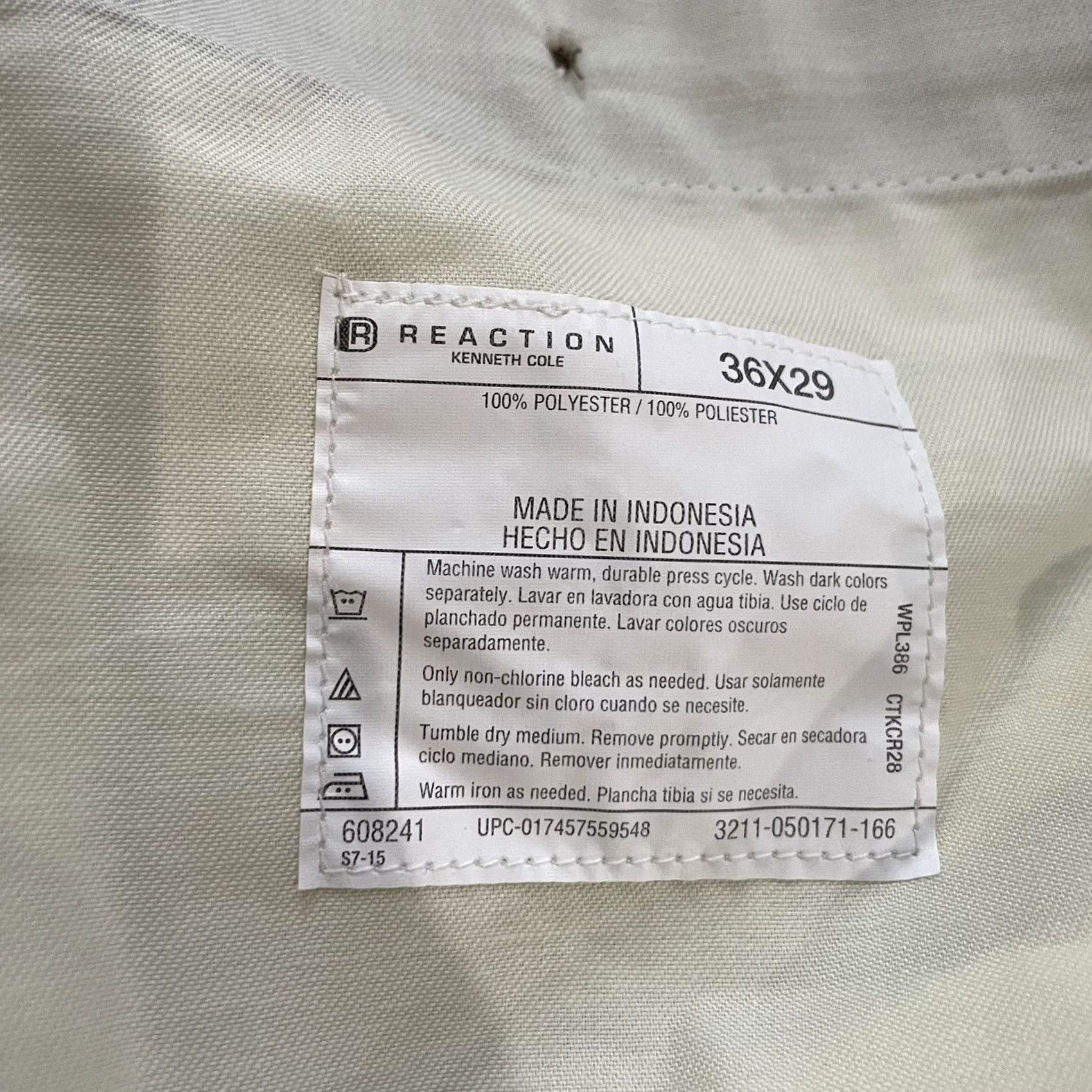 Vintage Reaction Pants Dress Brown 36x29 Mens Polyester NWT Chino Size US 36 / EU 52 - 4 Thumbnail