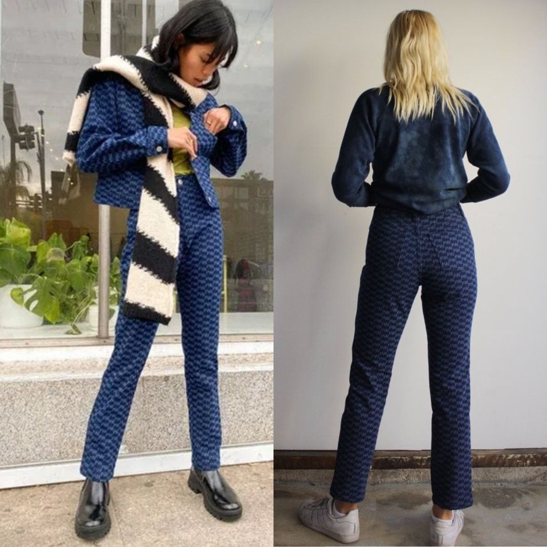 Paloma Wool Paloma Wool | Keira PW All Over Logo Printed Straight Jeans Size 27" / US 4 / IT 40 - 2 Thumbnail