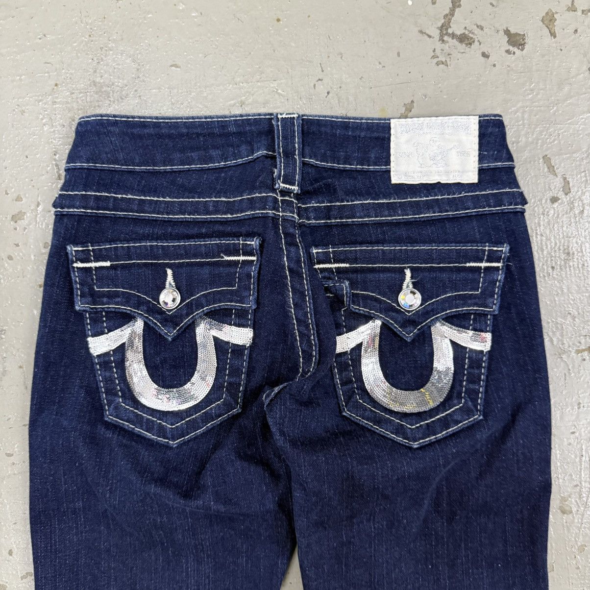 True Religion 2000s True Religion Low Rise Glitter Jeans Size 26" / US 2 / IT 38 - 2 Thumbnail