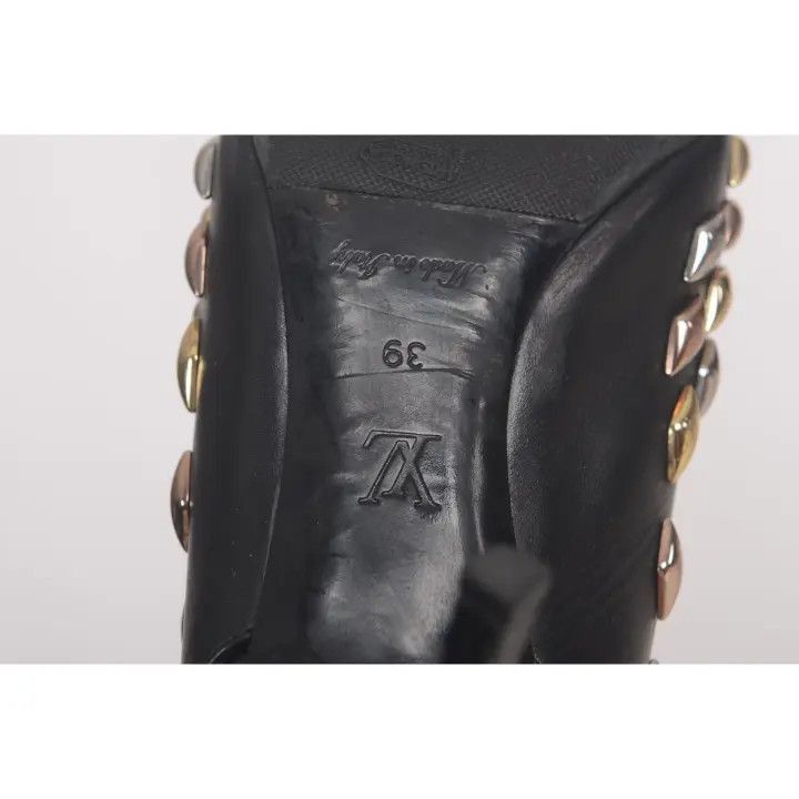 Louis Vuitton Louis Vuitton Black Pointed Toe Heels with Diamond Design - Size US 8 / IT 38 - 6 Thumbnail