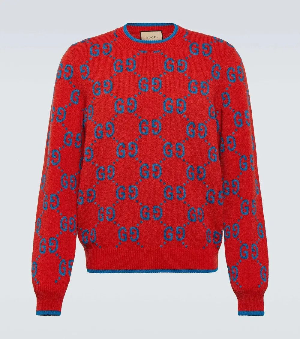 Gucci o1loc1c0226 752413 GG Knit Cotton Jacquard Sweater Size US XXS / EU 40 - 1 Thumbnail
