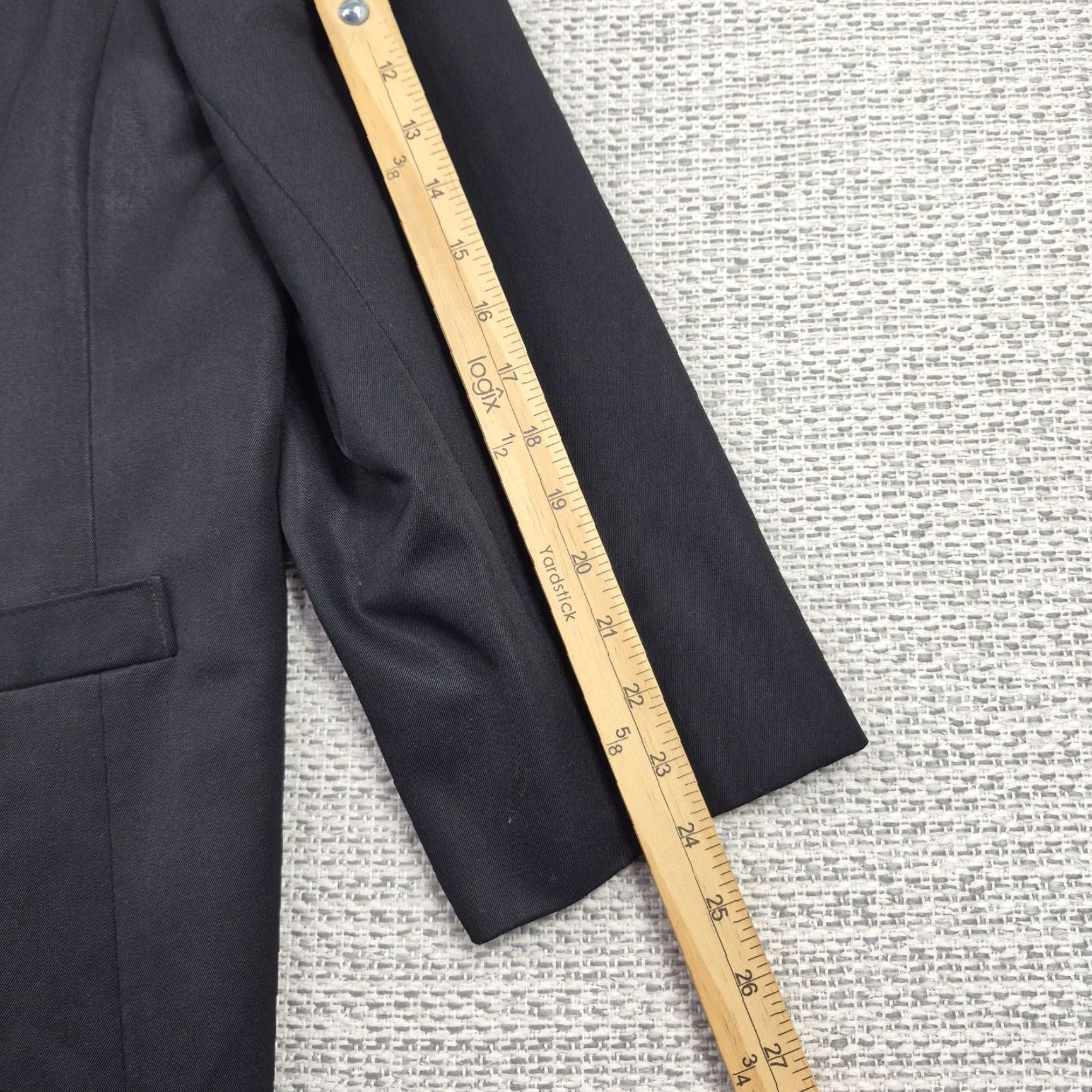 Pendleton VINTAGE Pendleton Black Wool Sport Coat Blazer Womens 24W Plus Notch Lapel One-Button Single-Breasted Lined Tailored Dry Clean Only Men? Size 4XL / US 24-26 - 3 Thumbnail