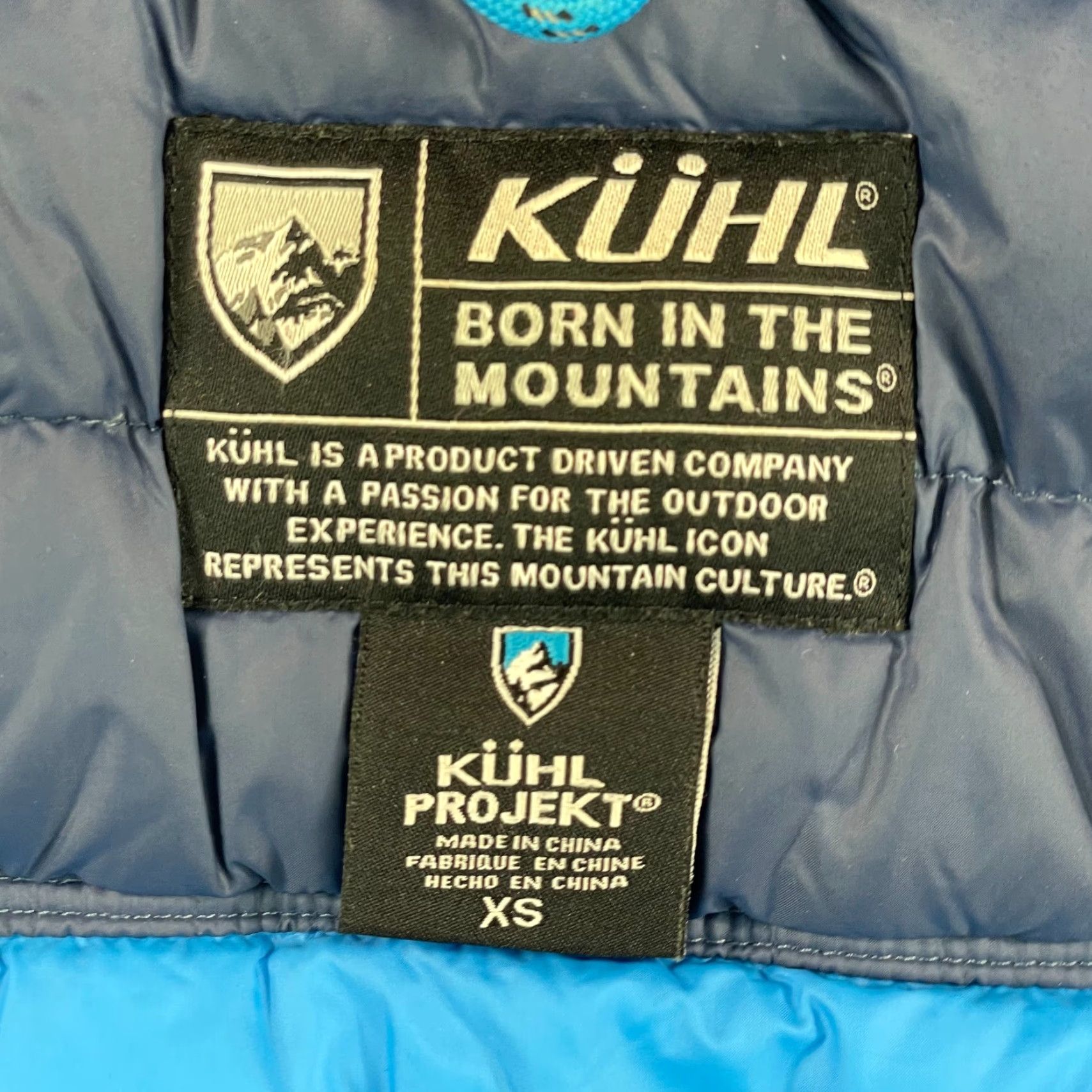 Vintage VINTAGE? No — Kuhl Projekt Goose Down Hooded Vest Women XS Blue Full Zip Pockets Warm Size XS / US 0-2 / IT 36-38 - 2 Thumbnail