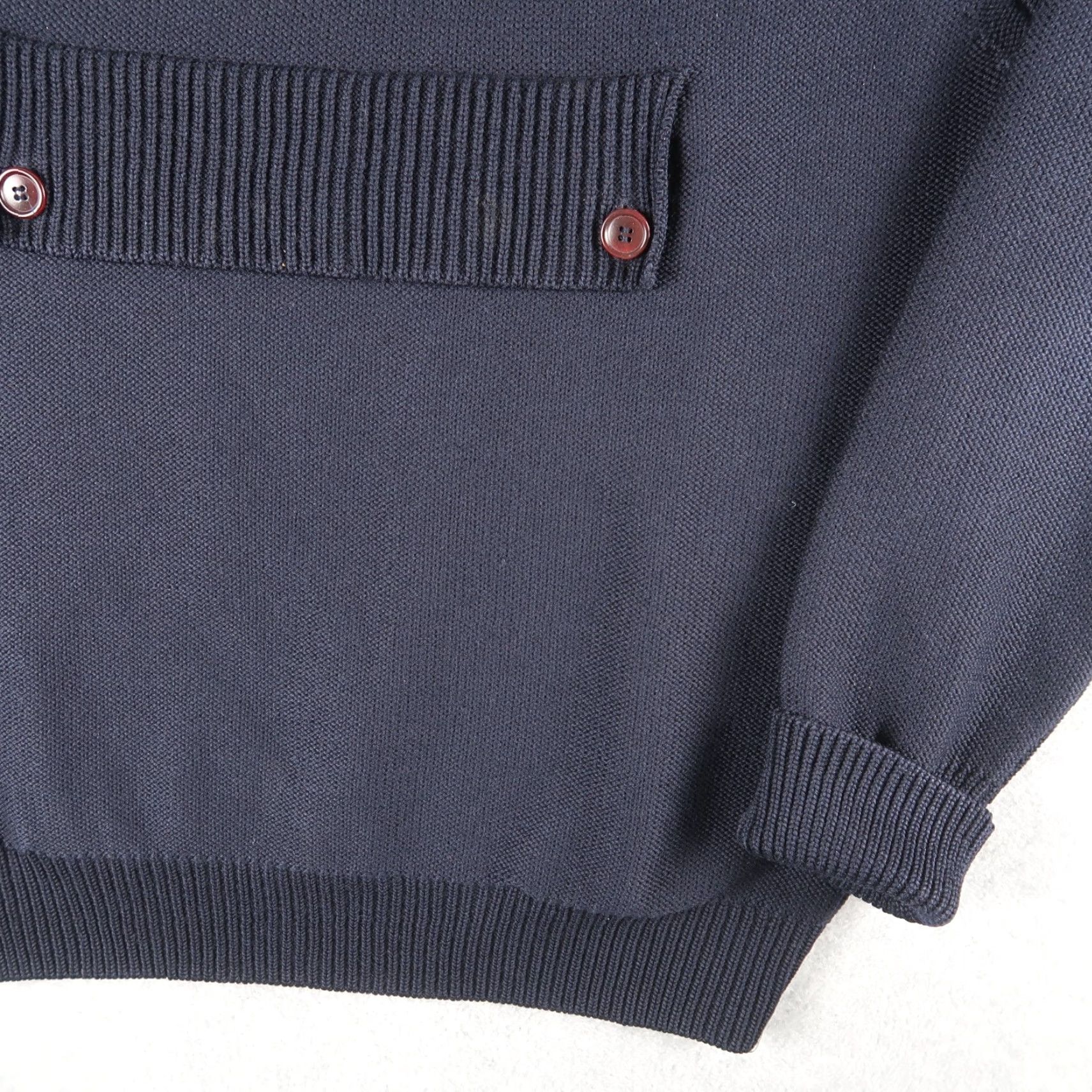 Barbour BARBOUR TOKITO Wool 1/4 Zip Sweater - Blue - XL - Men Size US XL / EU 56 / 4 - 4 Thumbnail