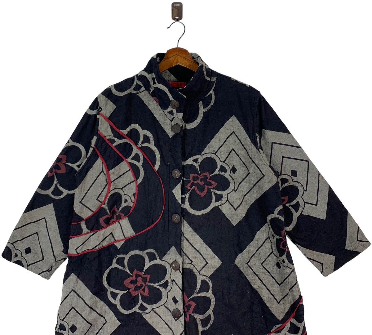 Designer × Japanese Brand VINTAGE ORIENTAL FASHION COCONUT BUTTON LONG JACKET Size US M / EU 48-50 / 2 - 4 Thumbnail