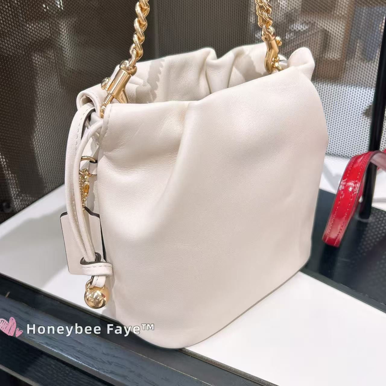 Coach Faye Mini Drawstring Bag With Ruching CDB67 Size ONE SIZE - 3 Thumbnail