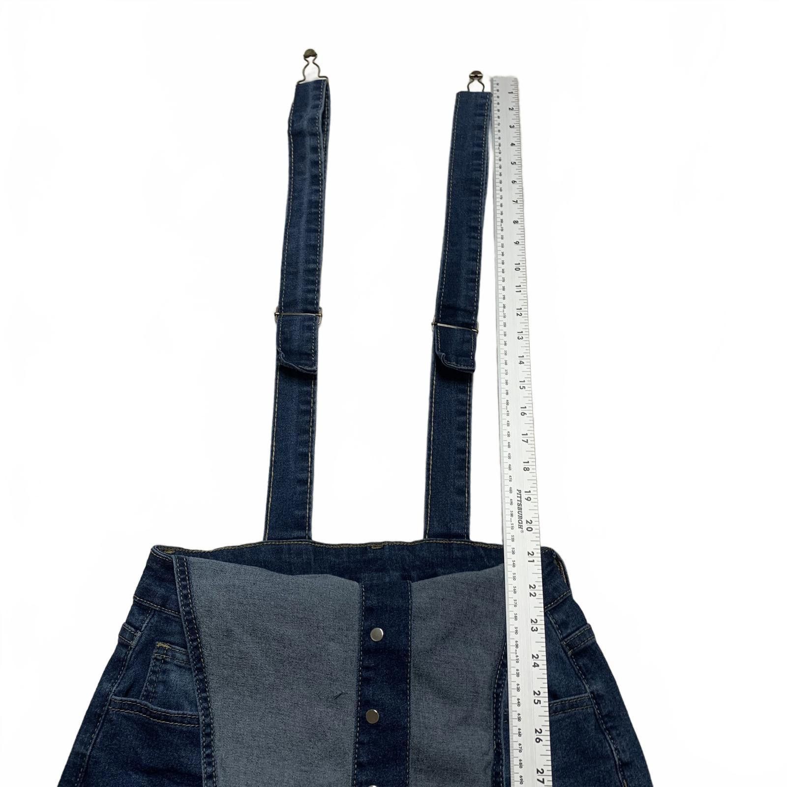 NBDN Nobrandedon Denim Overalls Women's Size Small Blue Flared Legs Jeans Size 28" / US 6 / IT 42 - 8 Thumbnail