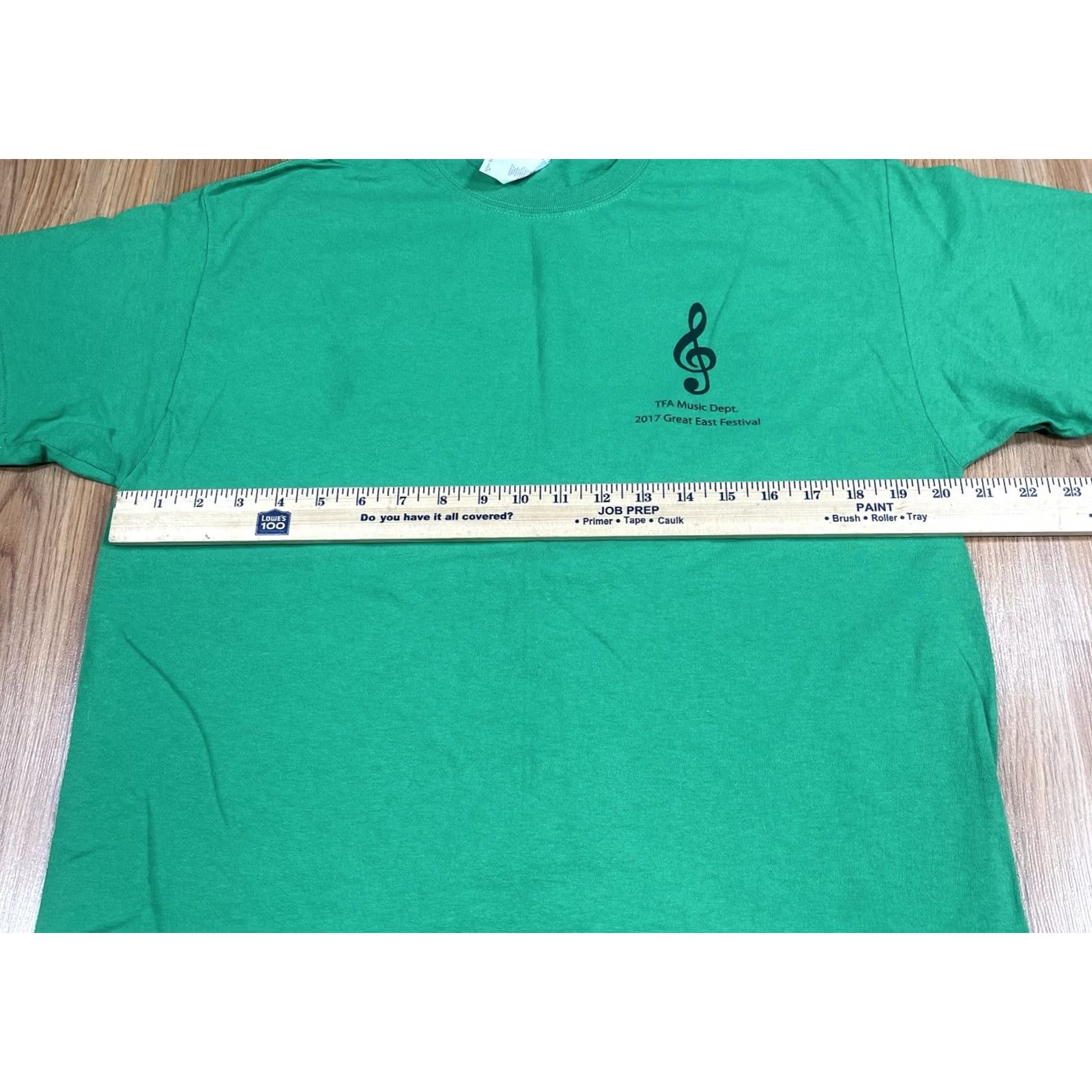Gildan Gildan TFA Music Dept T-Shirt Adults Large L Green CrewNeck Short Sleeve Printed Size US L / EU 52-54 / 3 - 6 Thumbnail