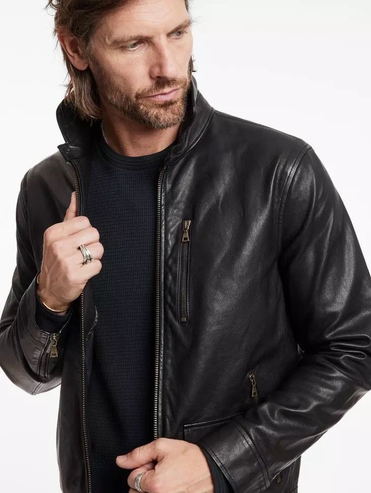John Varvatos York Leather Jacket. size EU 48 USA 38 Size US M / EU 48-50 / 2 - 10 Thumbnail