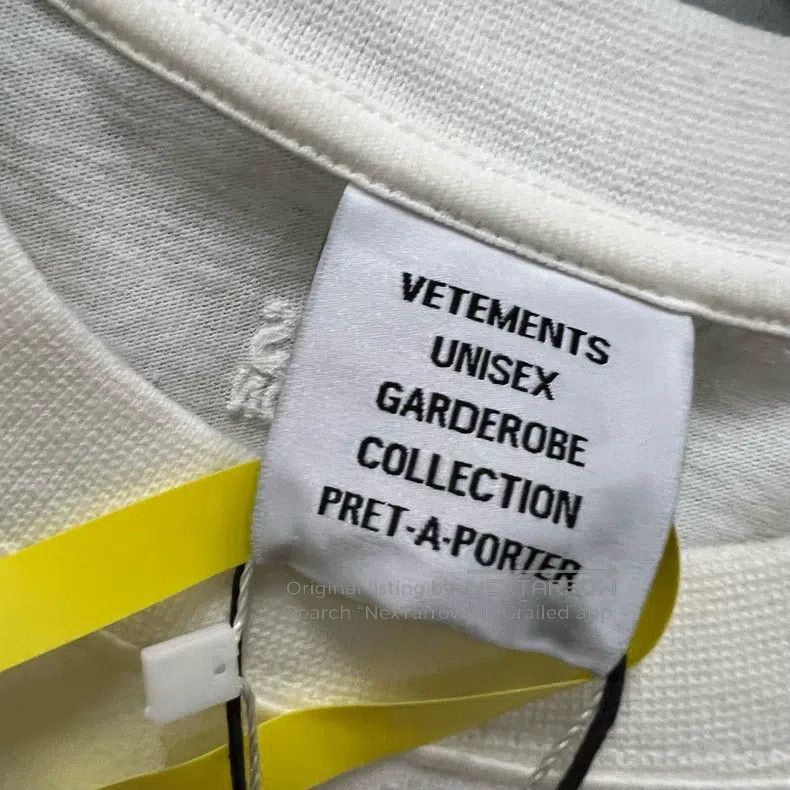 Vetements Vetements White Slogan Printed Logo Short Sleeve Size US S / EU 44-46 / 1 - 2 Thumbnail