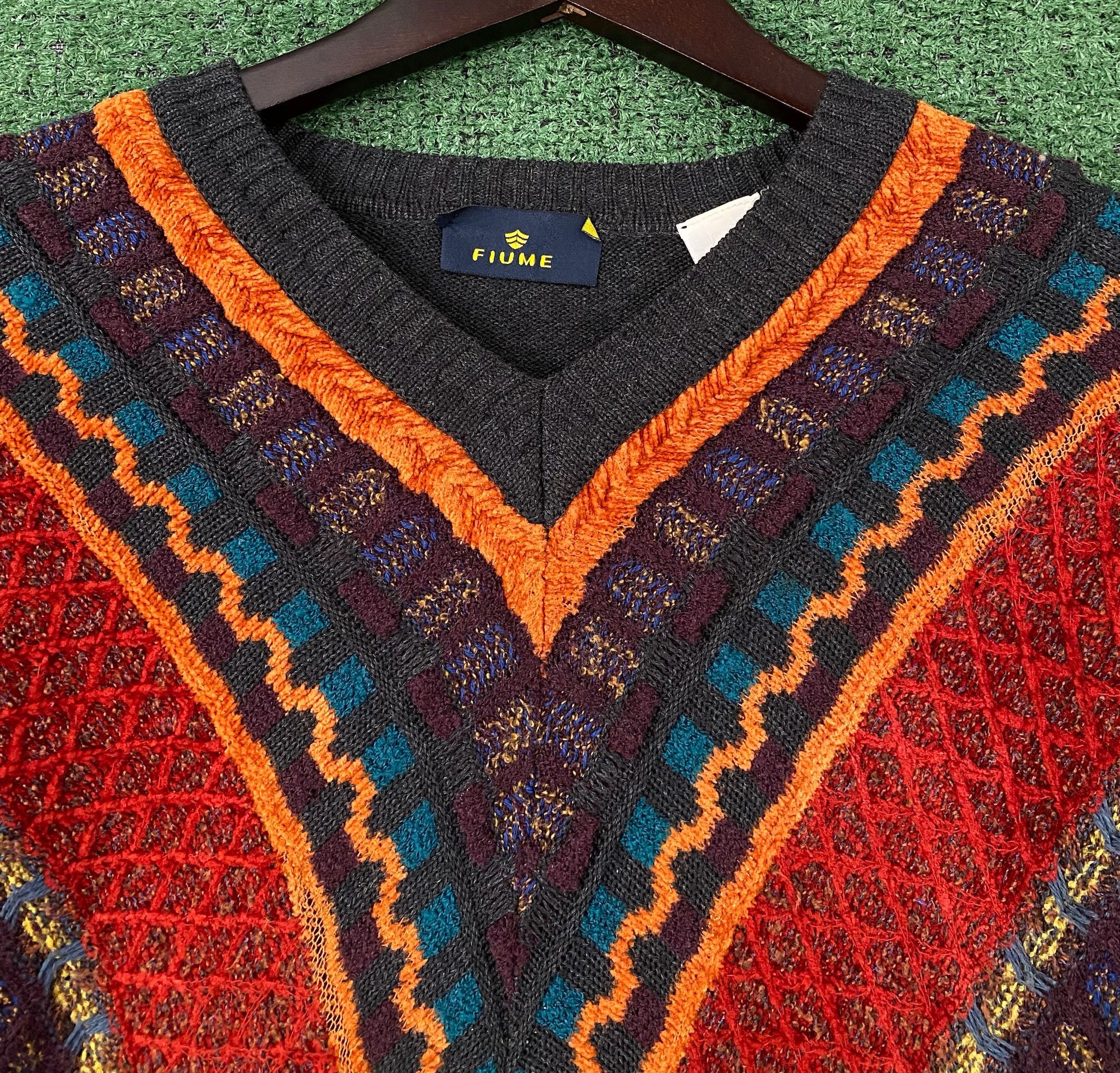 Vintage Y2K FIUME Wool Blend 3D Knit Sweater Mens Sz XL Size US XL / EU 56 / 4 - 3 Thumbnail