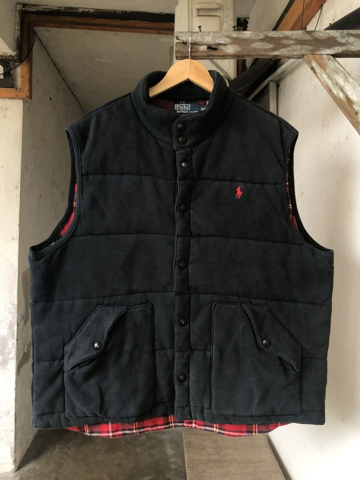 Polo Ralph Lauren Vintage Polo Ralph Lauren Faded Puffer Vest Jacket Size US XXL / EU 58 / 5 - 1 Thumbnail