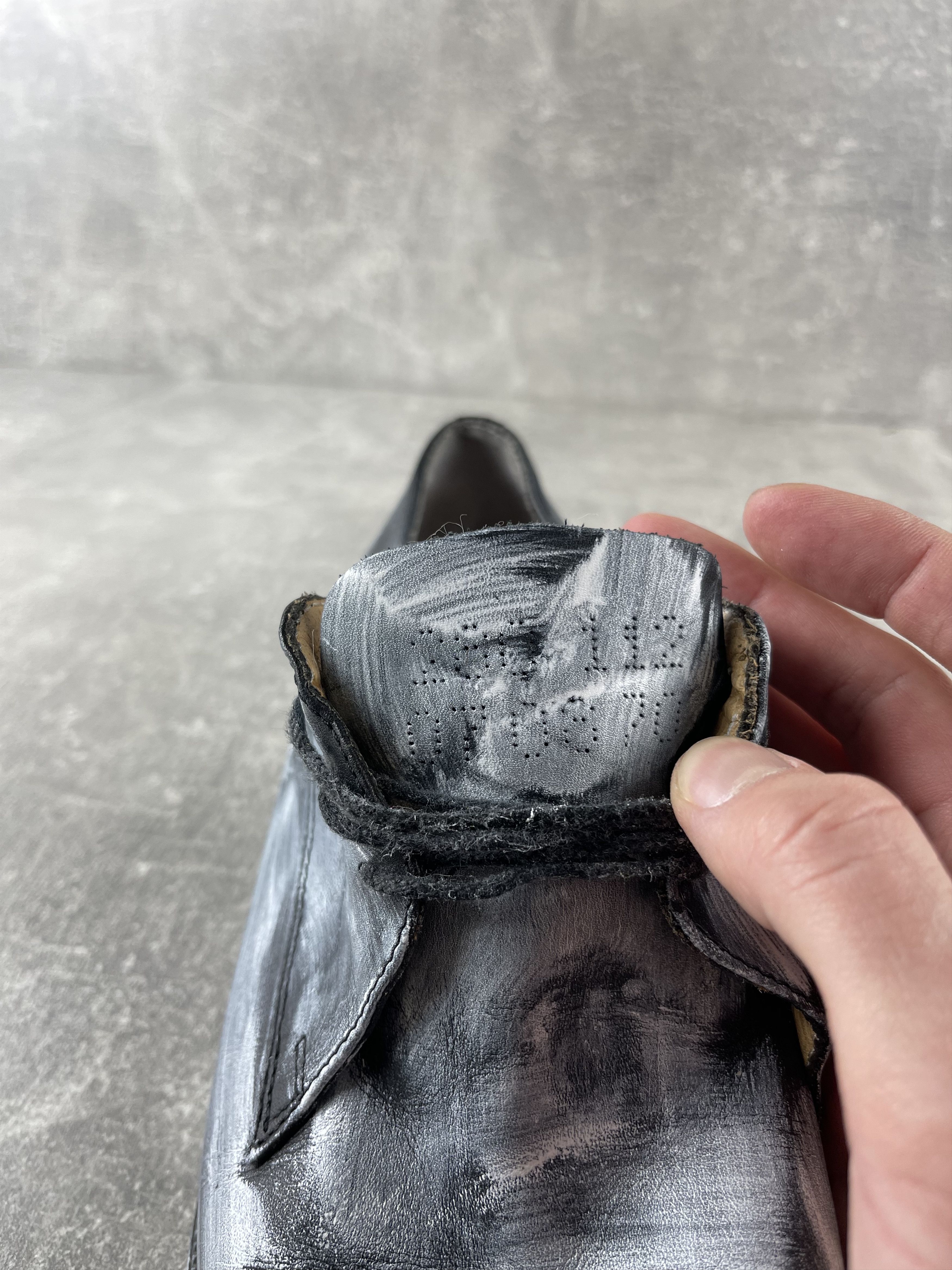20471120 Avant garde y2k painted maison margiela style leather boots Size US 10 / EU 43 - 7 Thumbnail