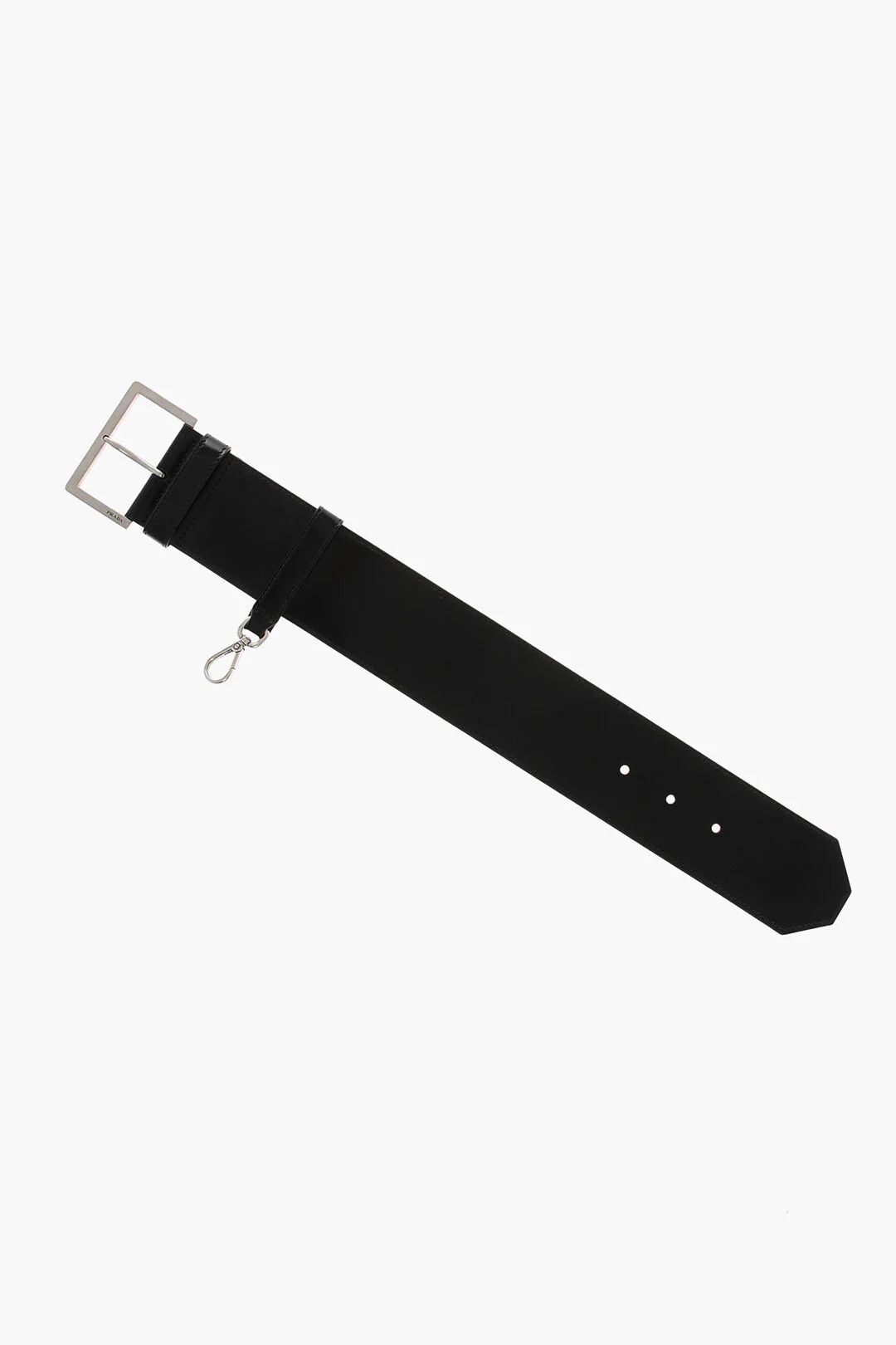 Prada og1mm0426 Size: OS / Belt-Shaped Leather Keychain in Black Size ONE SIZE - 4 Thumbnail