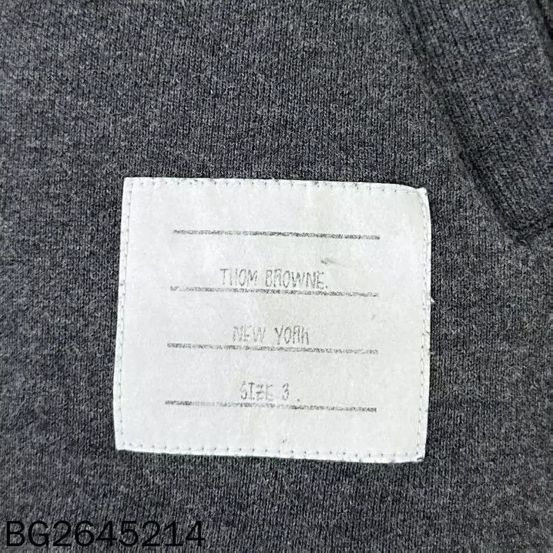 Thom Browne Thom Browne Dark grey zip hoodie Size US L / EU 52-54 / 3 - 4 Thumbnail
